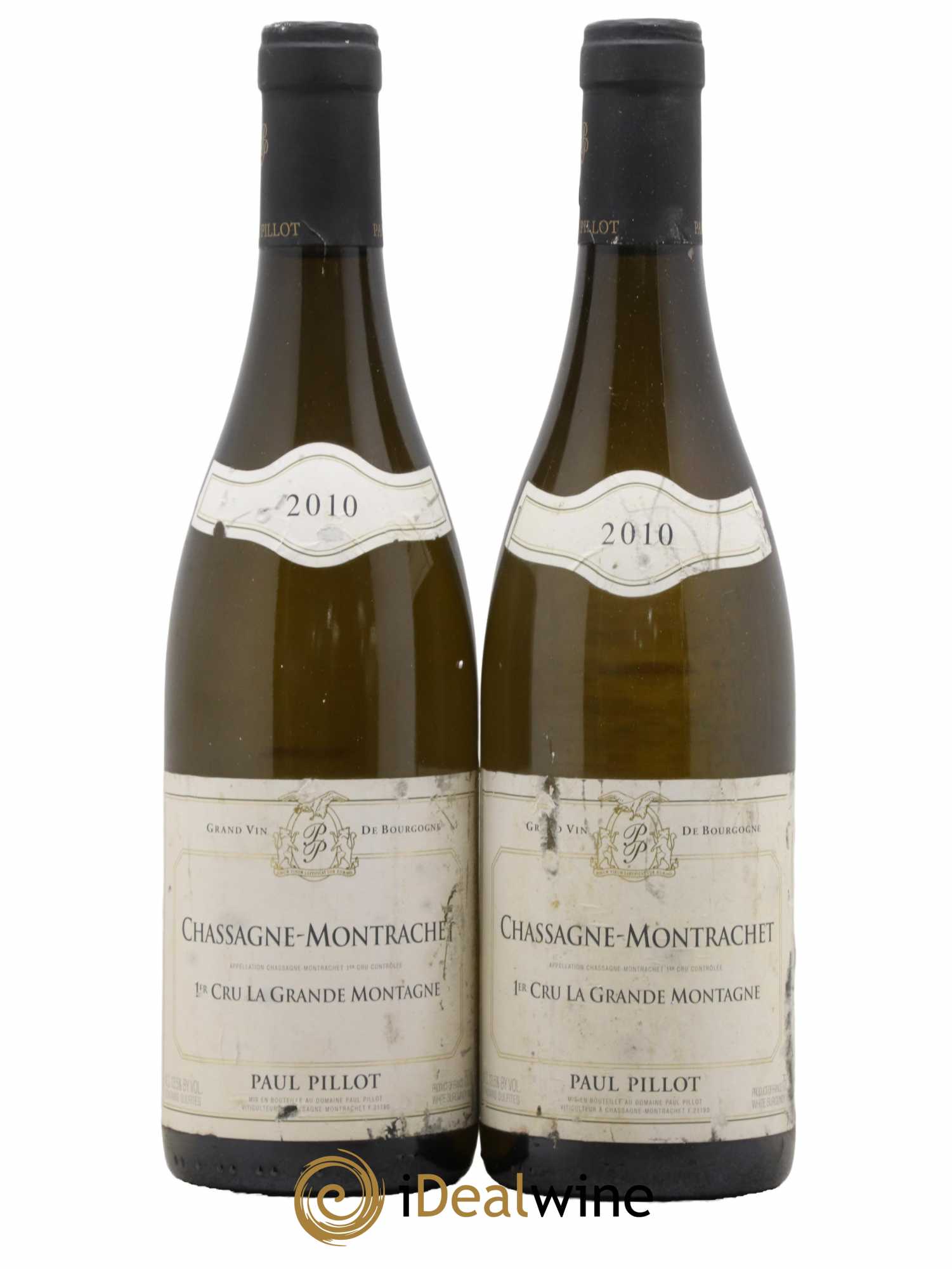 Chassagne-Montrachet 1er Cru La Grande Montagne Paul Pillot (Domaine) 2010 - Lotto di 2 bottiglie - 0