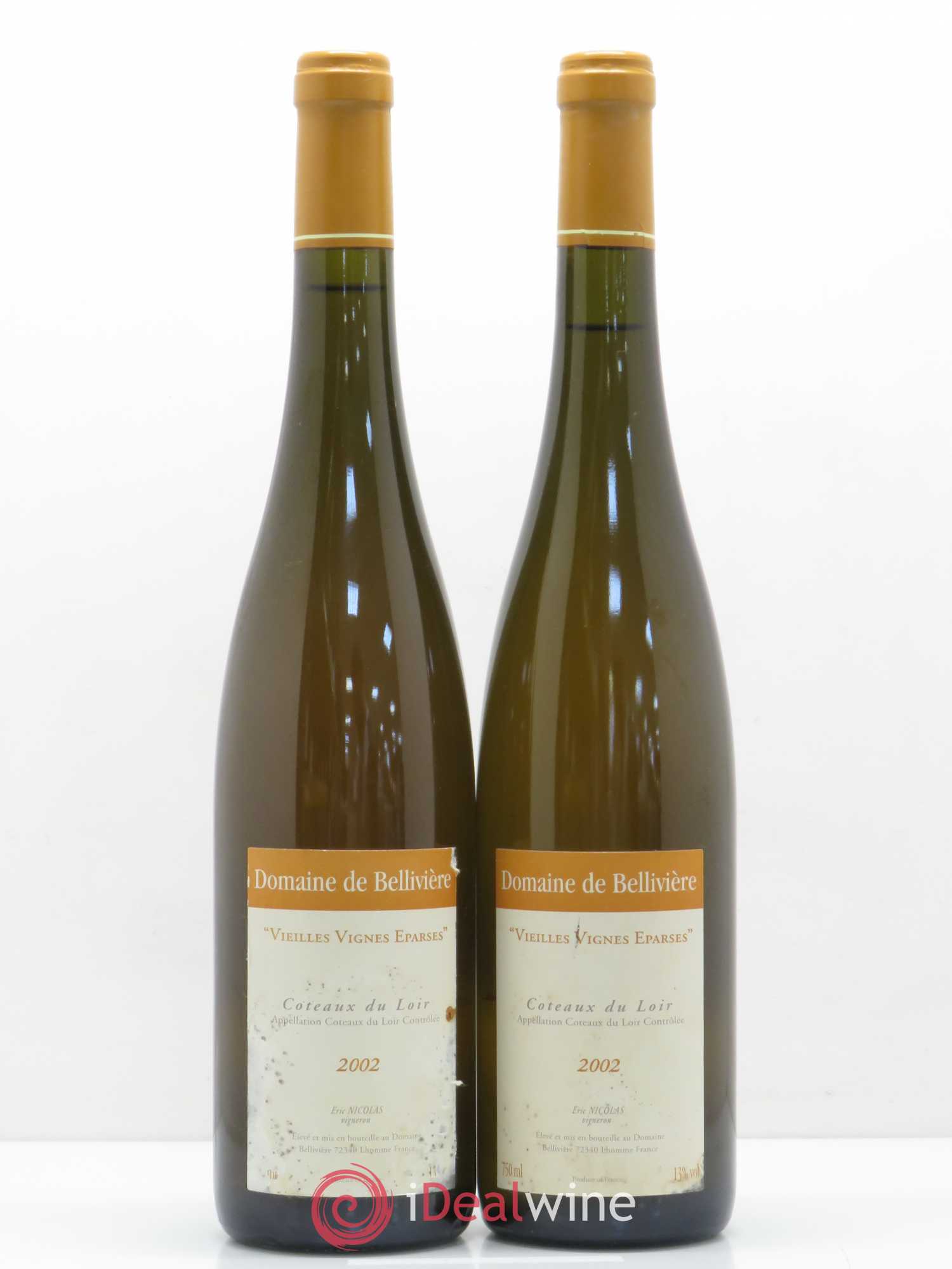 Coteaux du Loir Vieilles Vignes Eparses Domaine de Bellivière 2002 - Lot de 2 bouteilles - 0