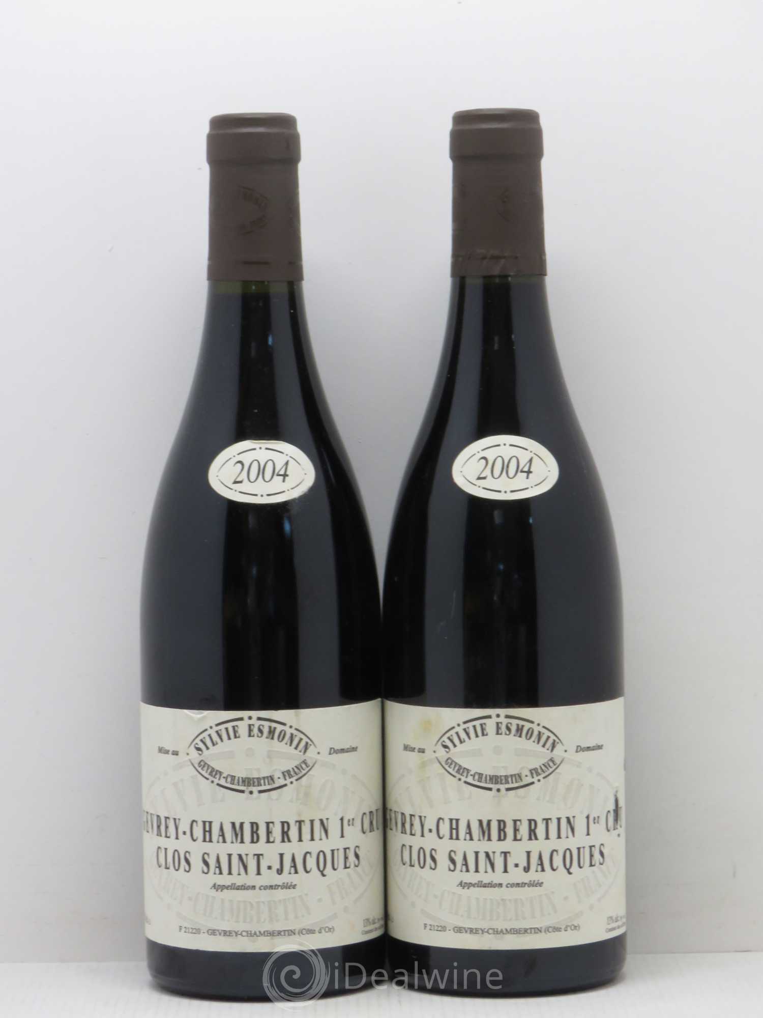 Gevrey-Chambertin 1er Cru Clos Saint Jacques Sylvie Esmonin 2004 - Lot de 2 bouteilles - 0