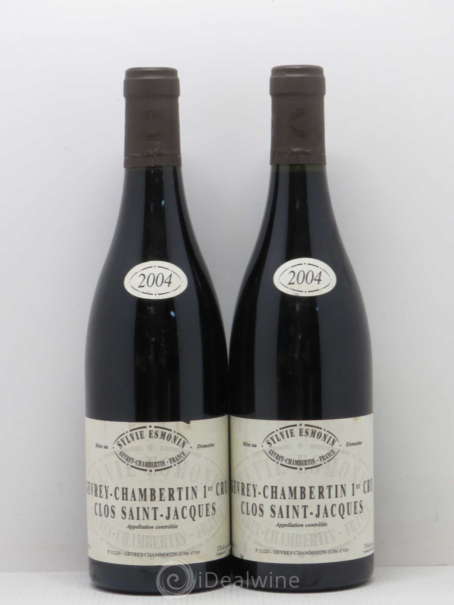 Gevrey-Chambertin 1er Cru Clos Saint Jacques Sylvie Esmonin 2004 - Lot de 2 bouteilles - 0