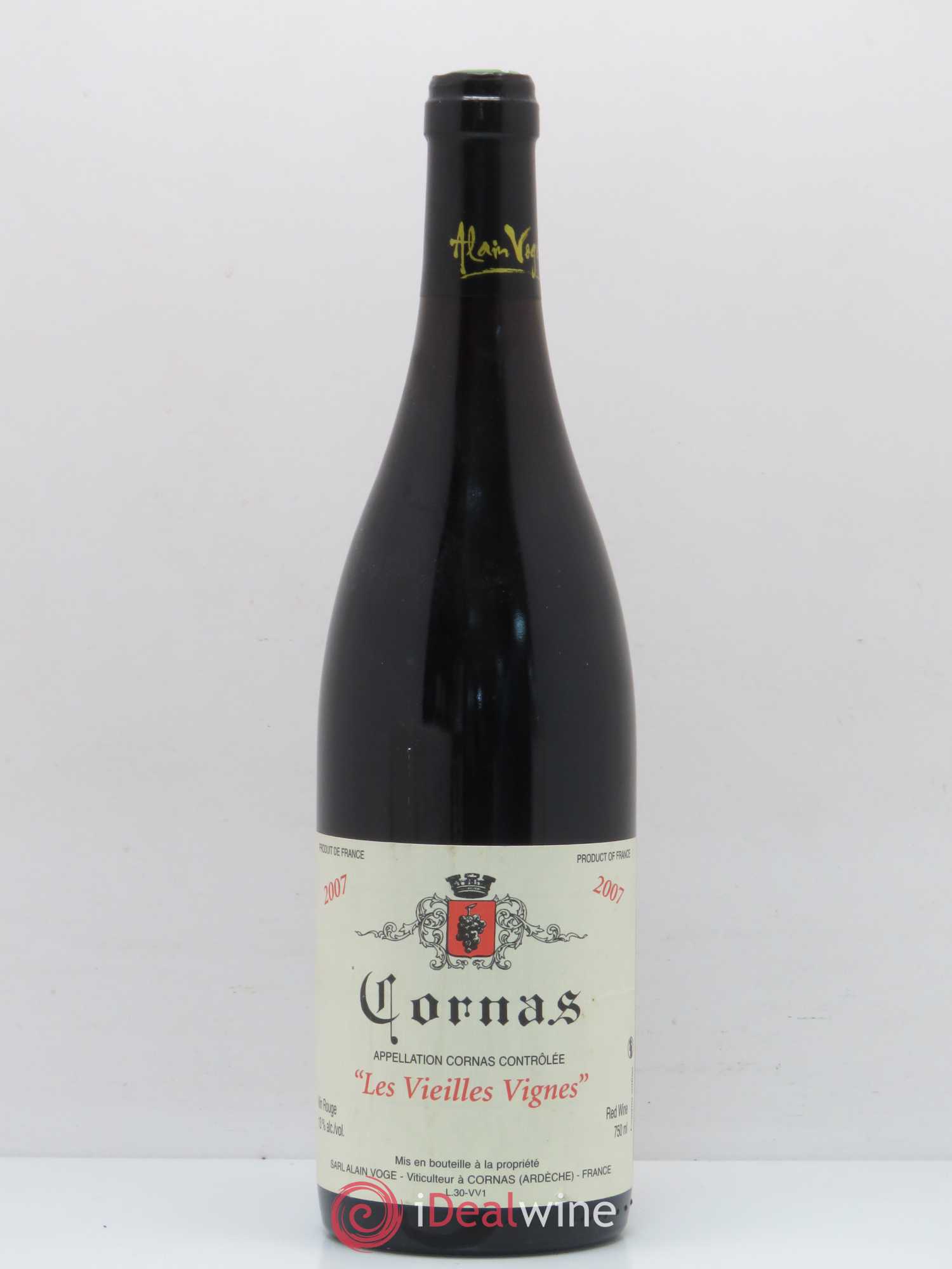 Cornas Les Vieilles Vignes Alain Voge (Domaine) 2007 - Lot de 1 bouteille - 0