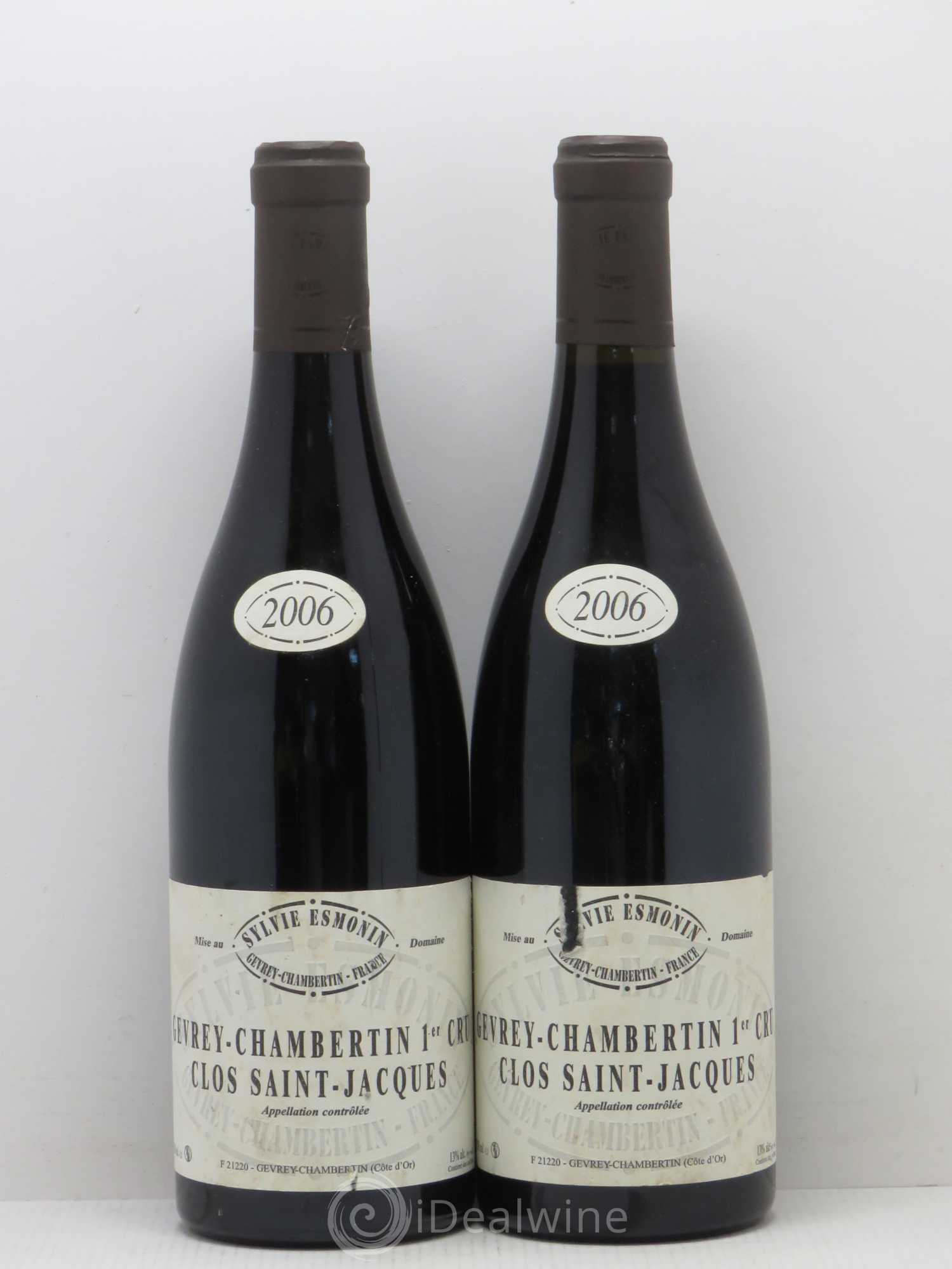 Gevrey-Chambertin 1er Cru Clos Saint Jacques Sylvie Esmonin 2006 - Lot de 2 bouteilles - 0