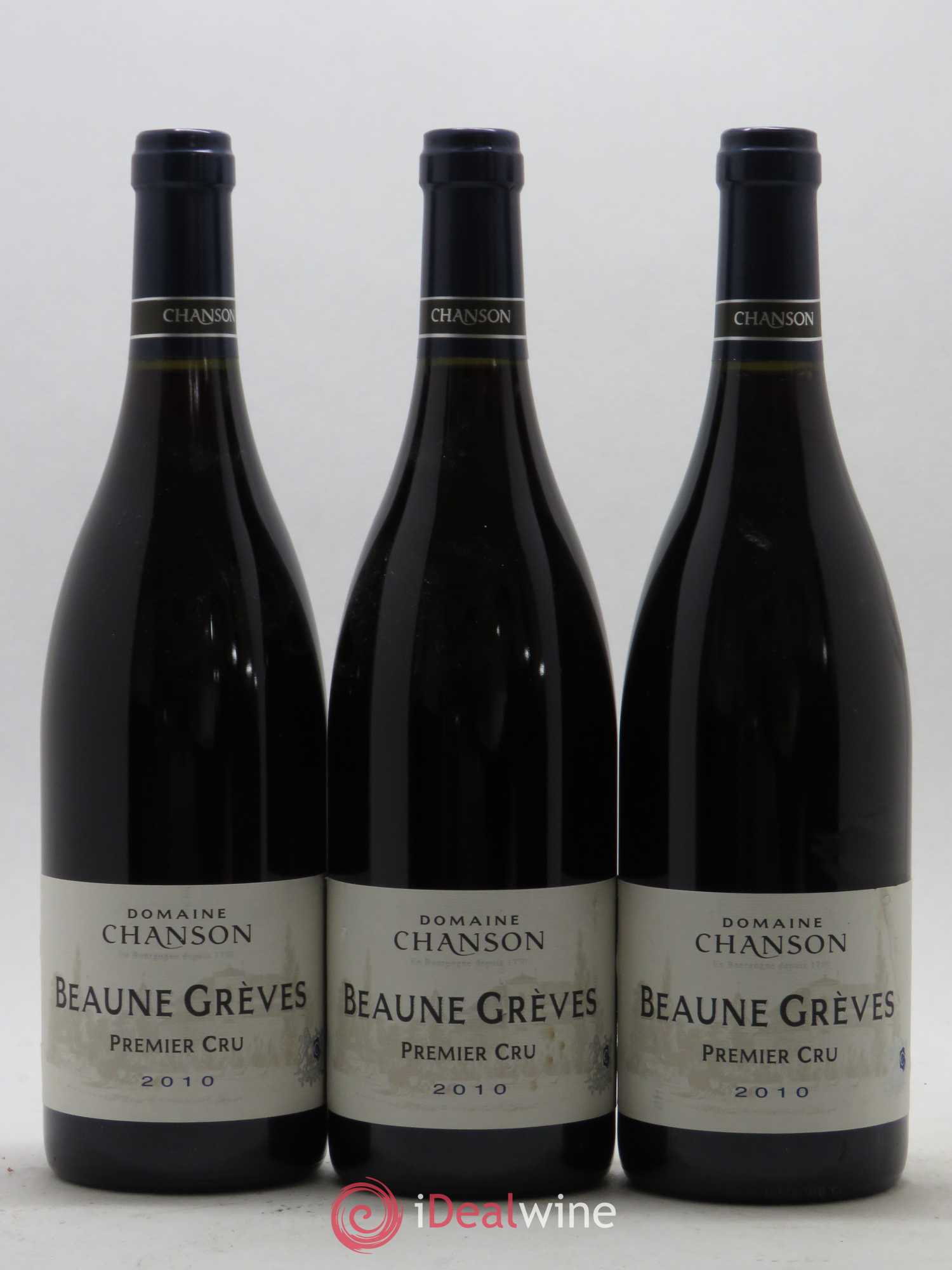Beaune 1er Cru Grèves Domaine Chanson 2010 - Posten von 3 Flaschen - 0