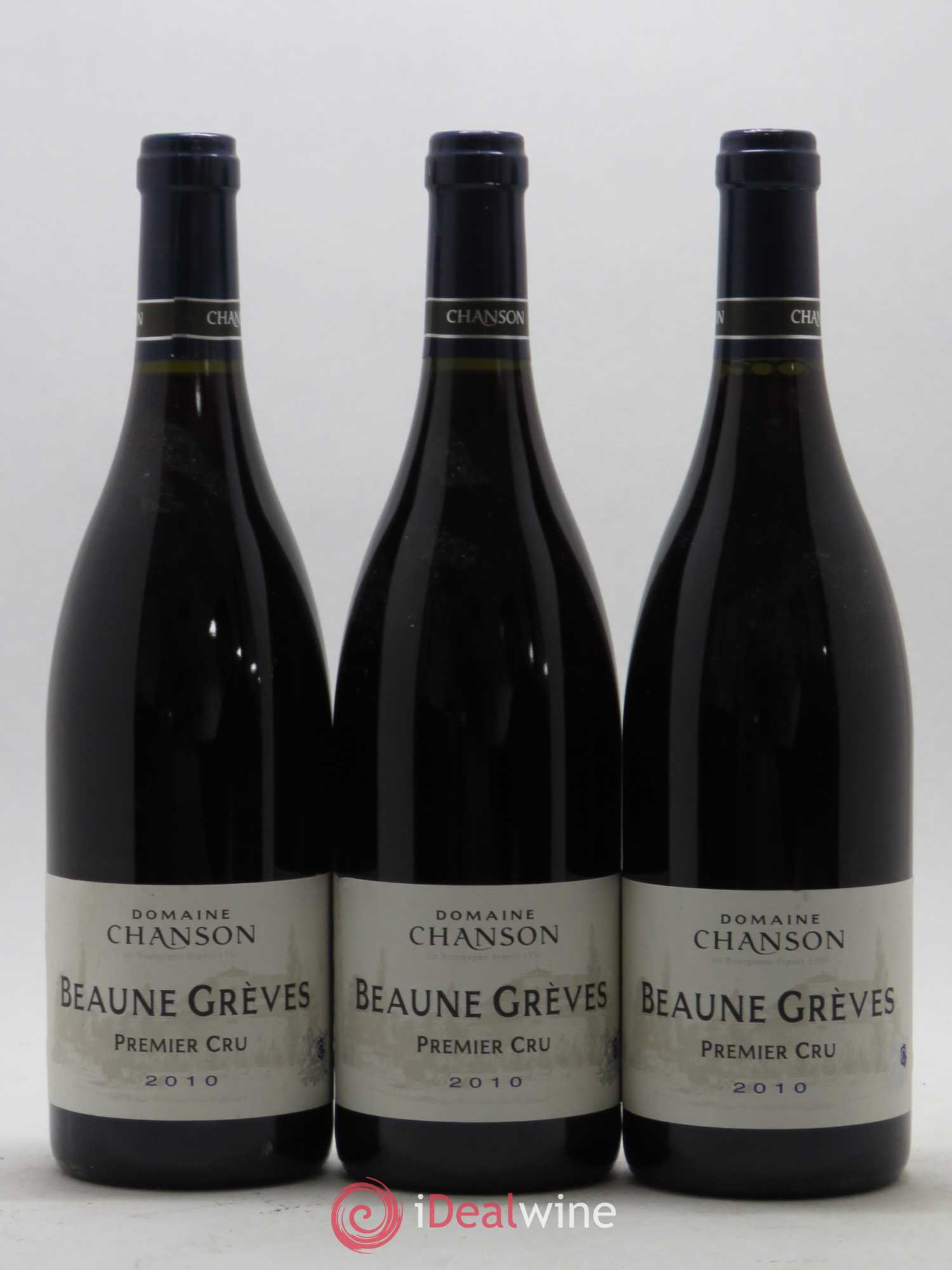 Beaune 1er Cru Grèves Domaine Chanson 2010 - Posten von 3 Flaschen - 0