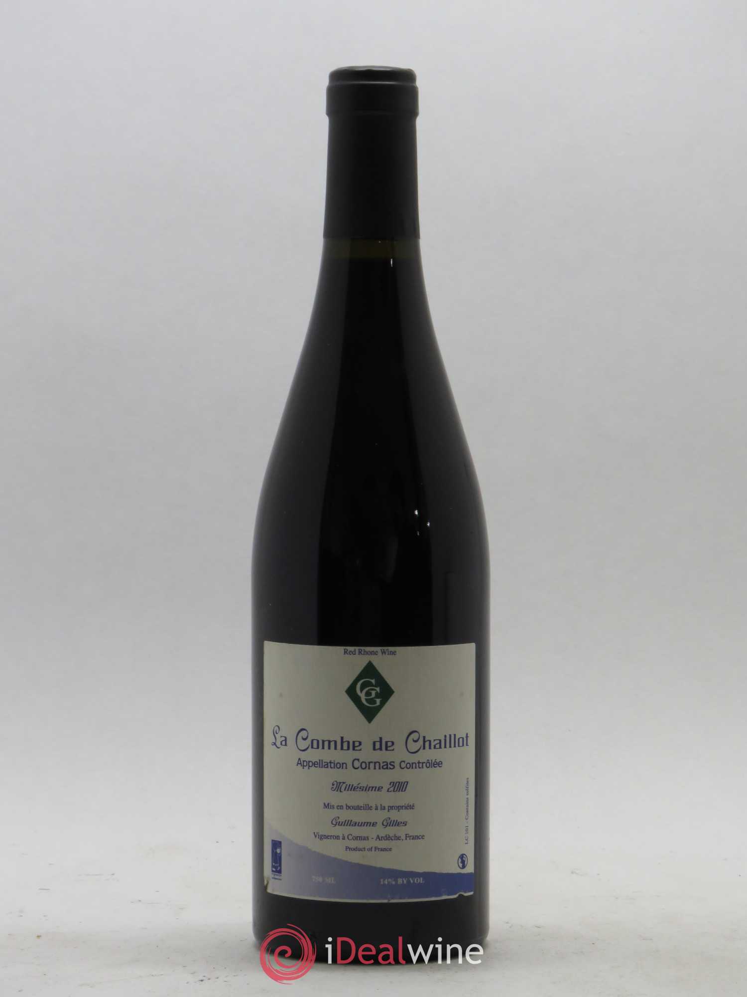 Cornas La Combe de Chaillot Guillaume Gilles (Domaine) 2010 - Lot de 1 bouteille - 0