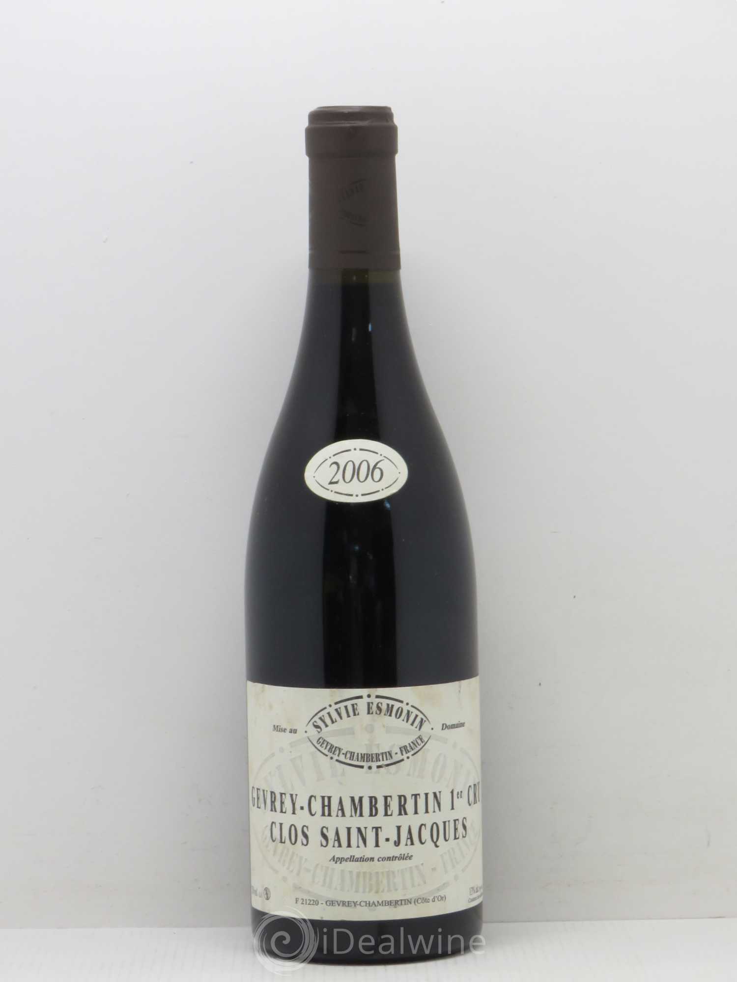 Gevrey-Chambertin 1er Cru Clos Saint Jacques Sylvie Esmonin 2006 - Lot de 1 bouteille - 0