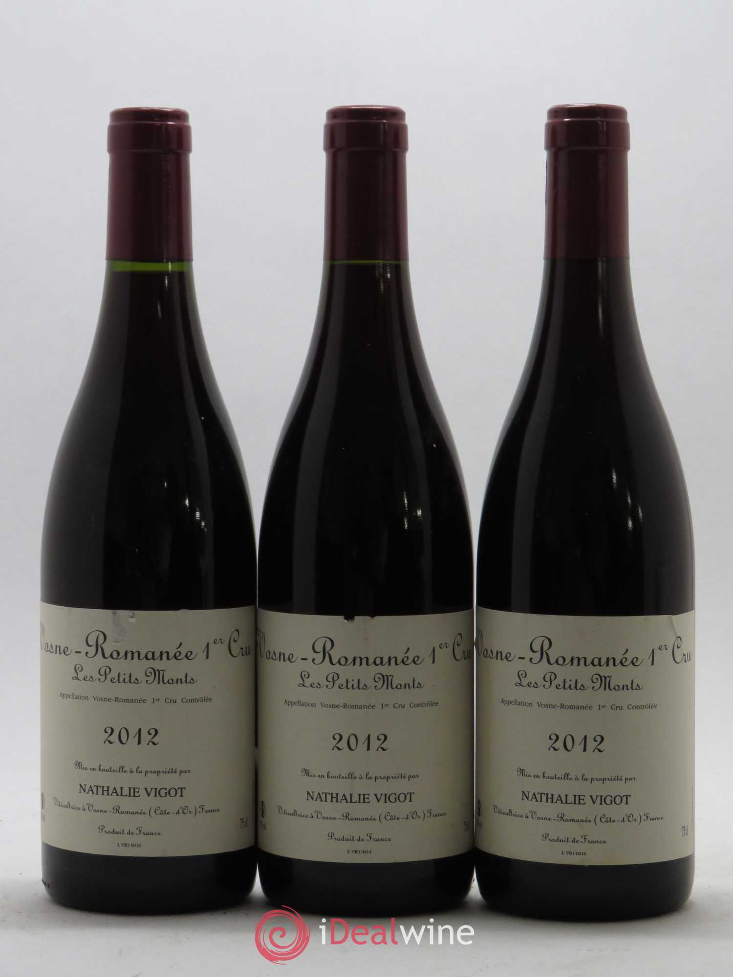 Vosne-Romanée 1er Cru Les Petits Monts Nathalie Vigot 2012 - Lot de 3 bouteilles - 0