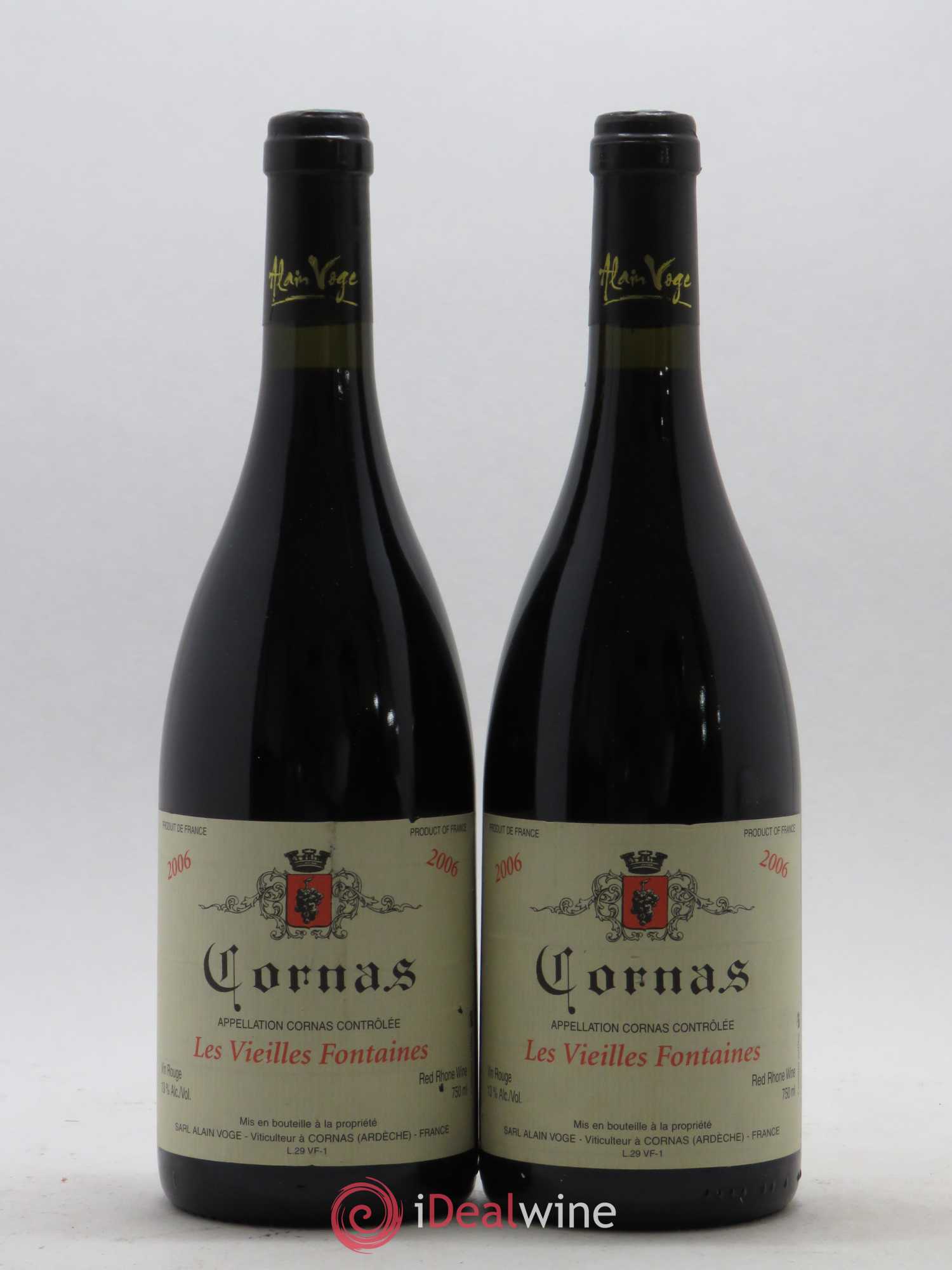 Cornas Les Vieilles Fontaines Alain Voge (Domaine) 2006 - Lot de 2 bouteilles - 0