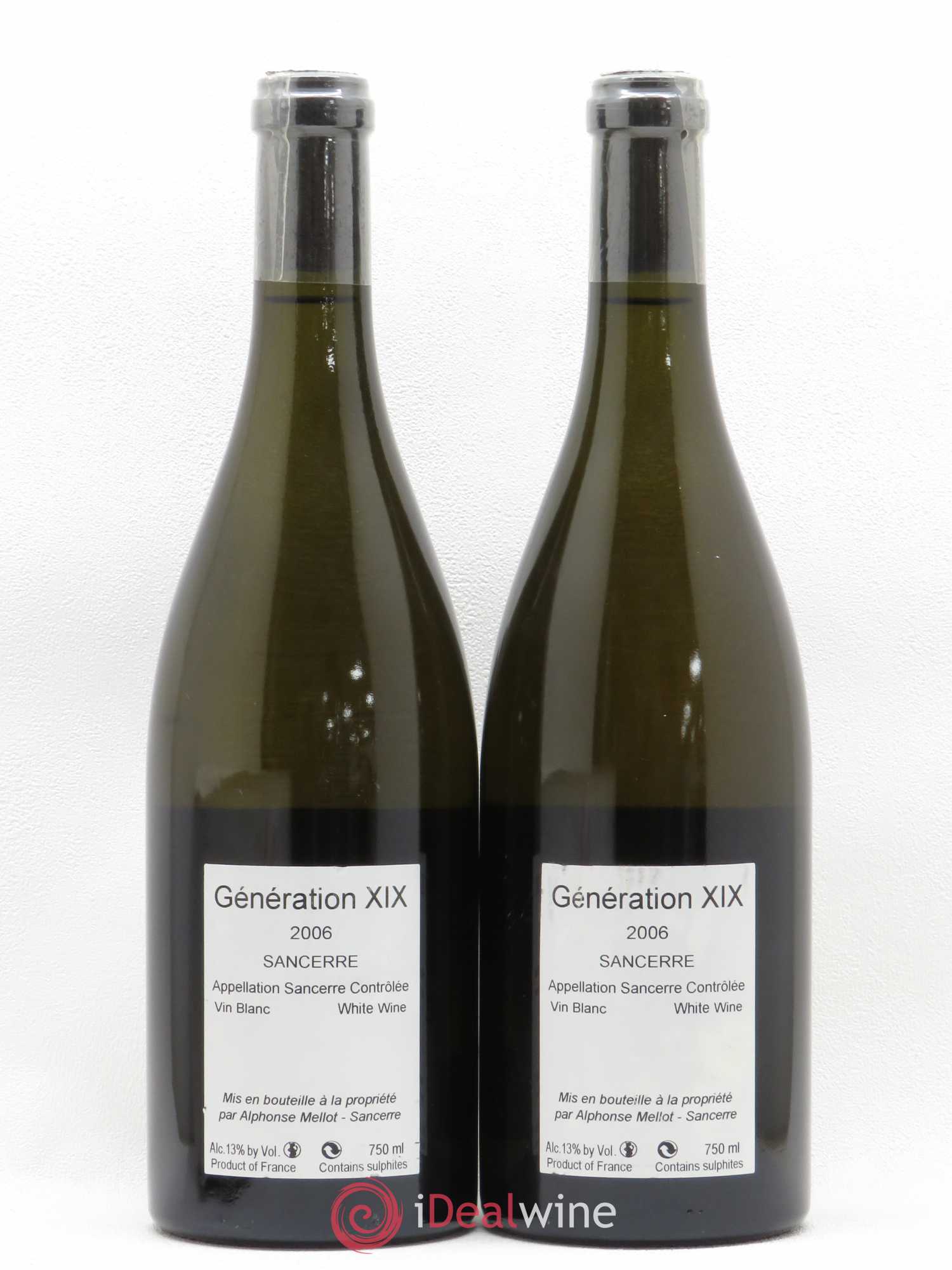 Sancerre Génération XIX Alphonse Mellot 2006 - Lot de 2 bouteilles - 1