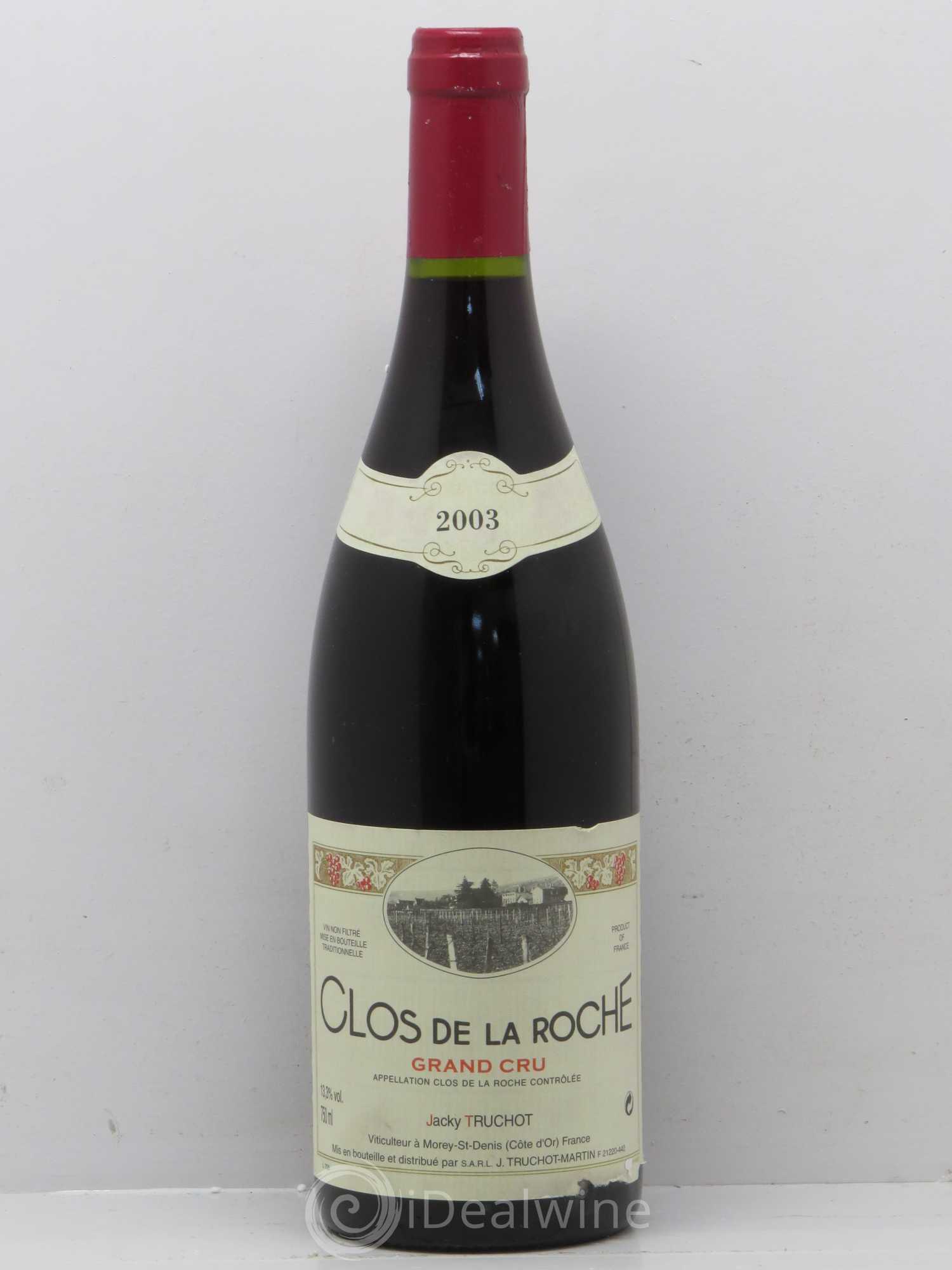 Clos de la Roche Grand Cru Jacky Truchot 2003 - Lot de 1 bouteille - 0
