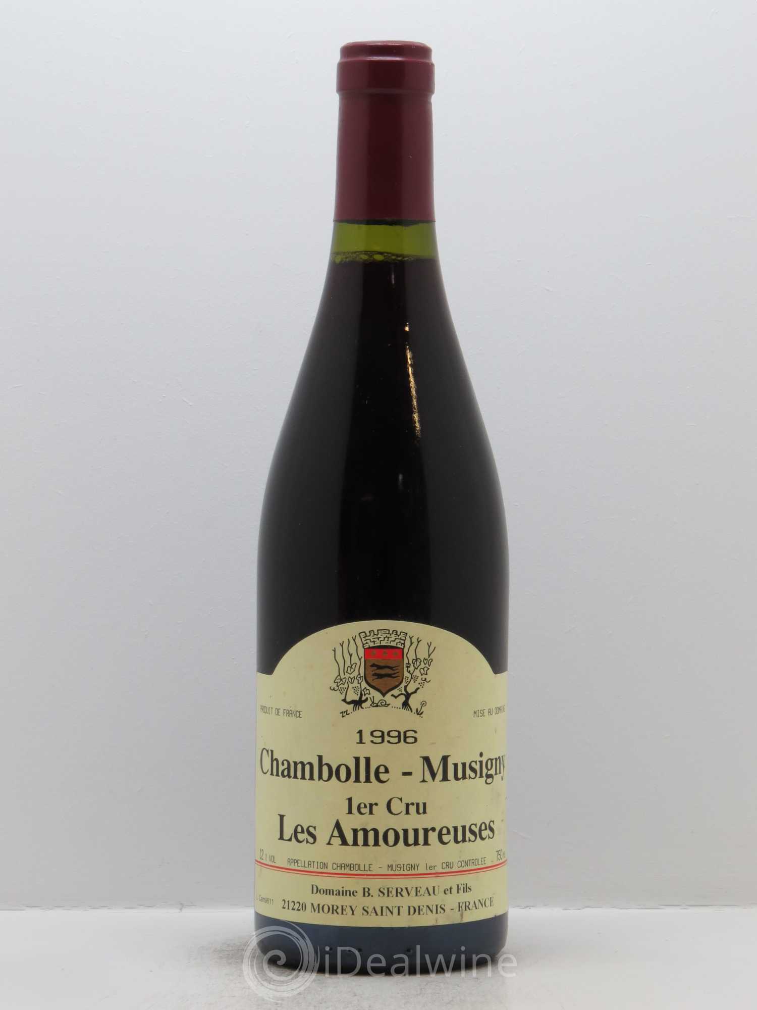Chambolle-Musigny 1er Cru Les Amoureuses Serveau (Domaine) 1996 - Lot de 1 bouteille - 0
