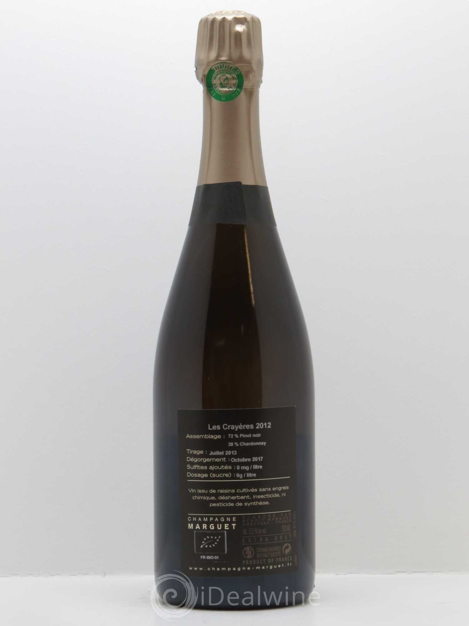Les Crayères Grand Cru Brut Nature Marguet 2012 - Lot de 1 bouteille - 1