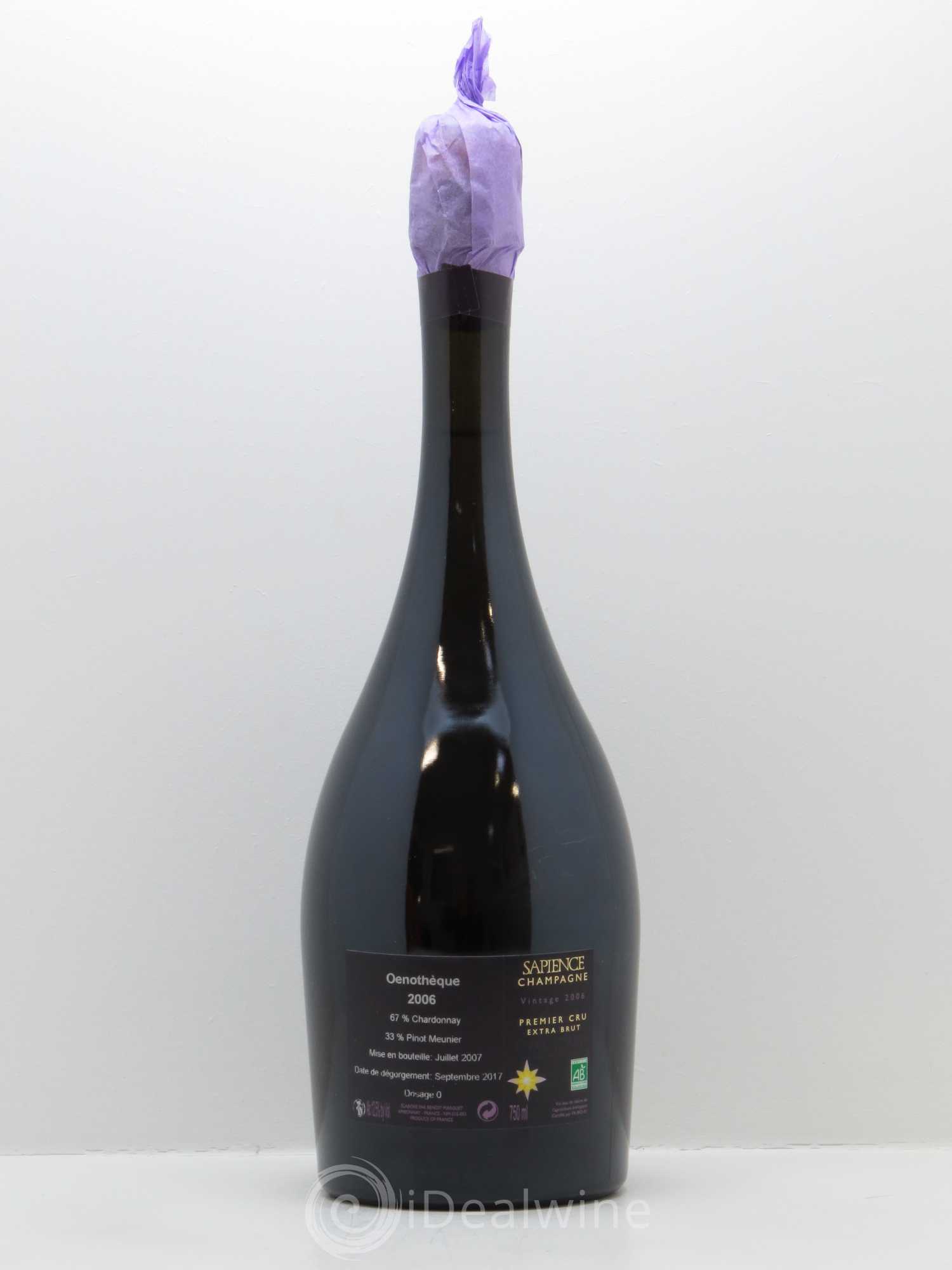 Sapience 1er Cru Brut Nature Marguet 2006 - Lot of 1 bottle - 1