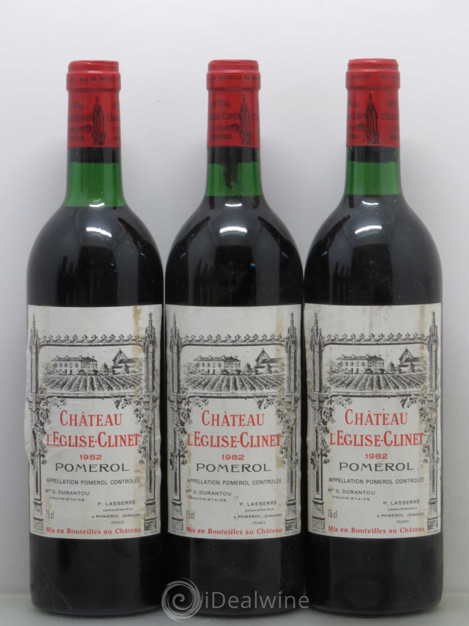 Château l' Église Clinet 1982 - Lot de 6 bouteilles - 1