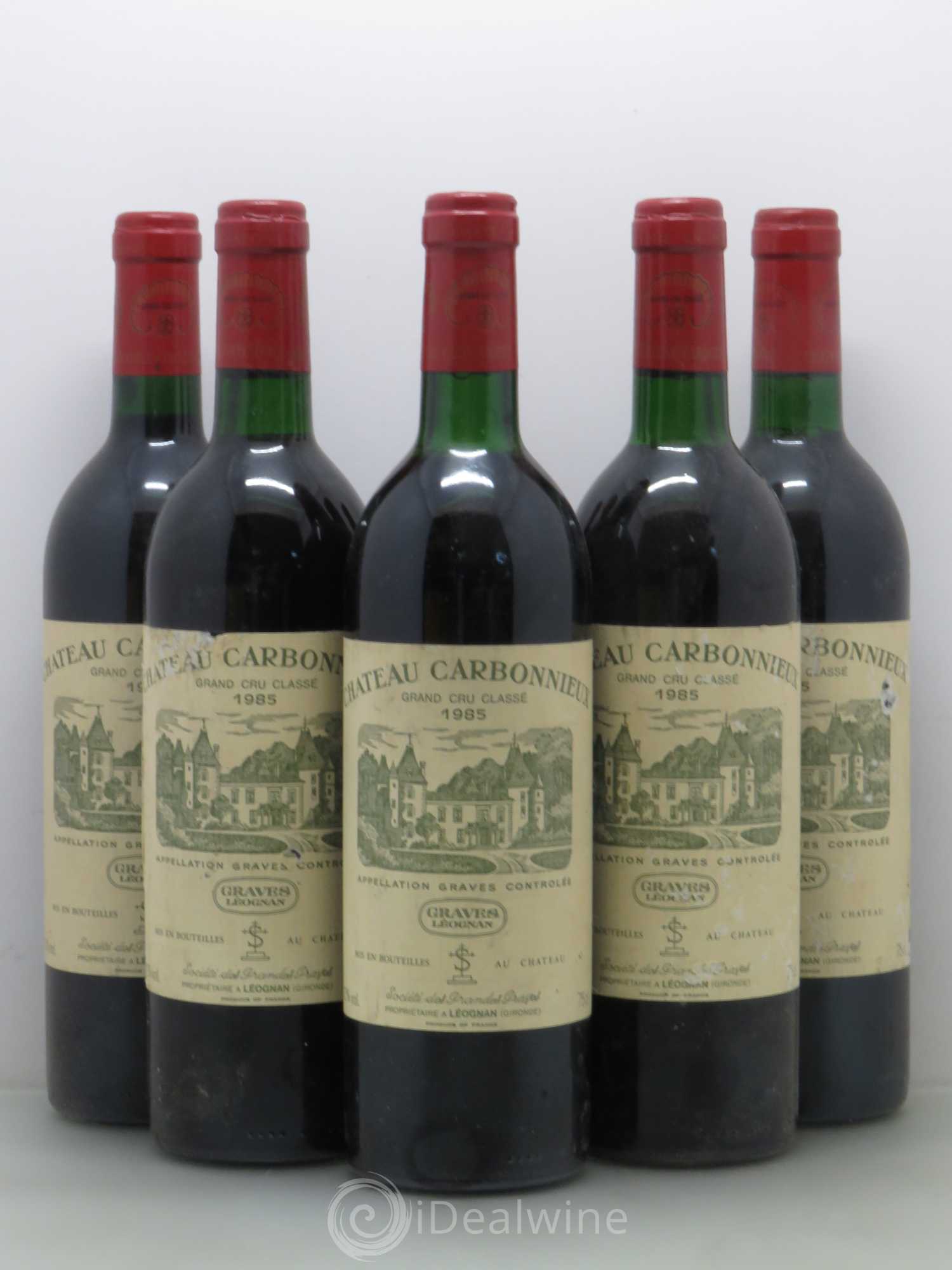 Château Carbonnieux Cru Classé de Graves 1985 - Lot de 5 bouteilles - 0