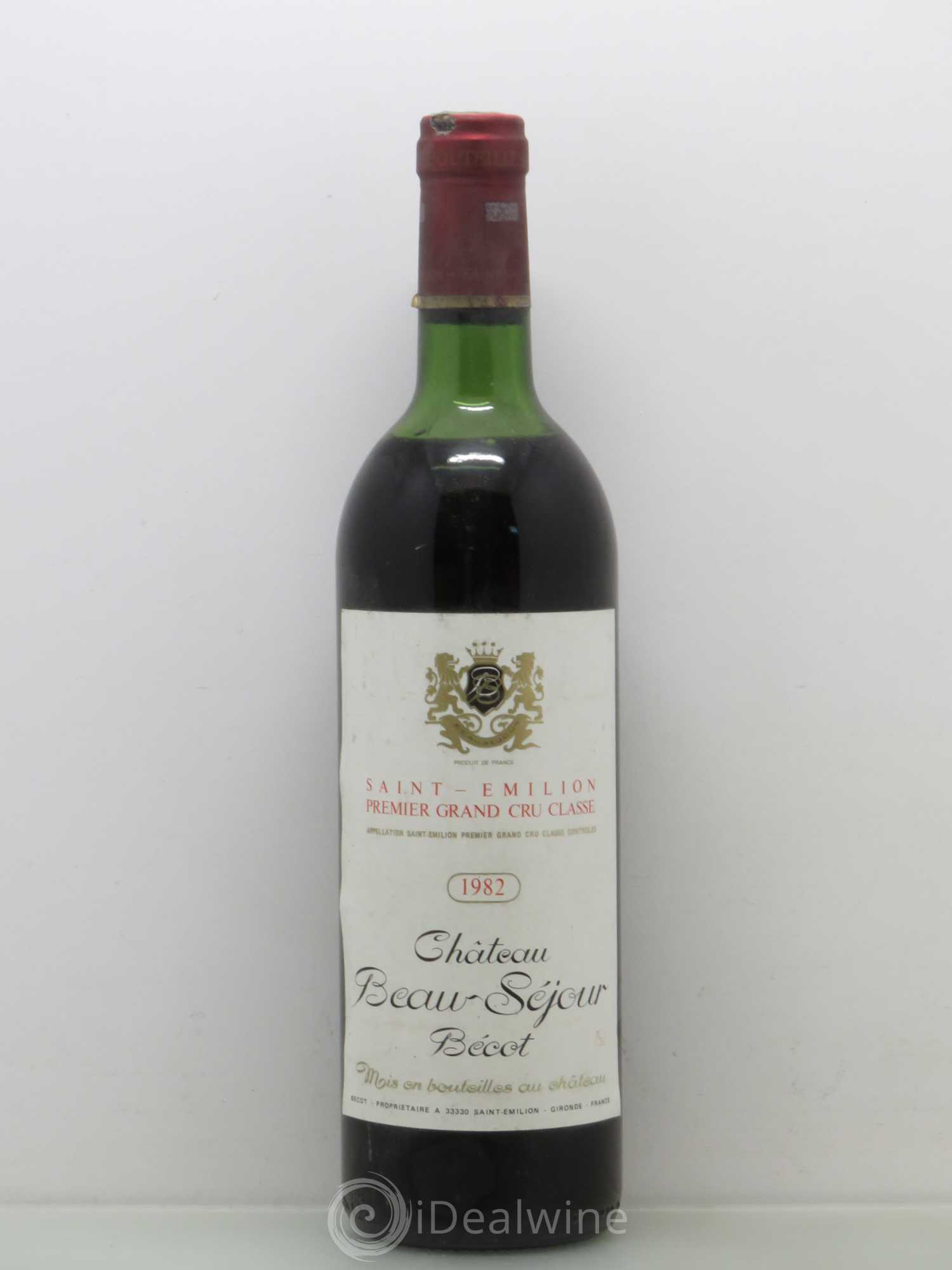 Château Beau-Séjour Bécot 1er Grand Cru Classé B 1982 - Lot de 1 bouteille - 0