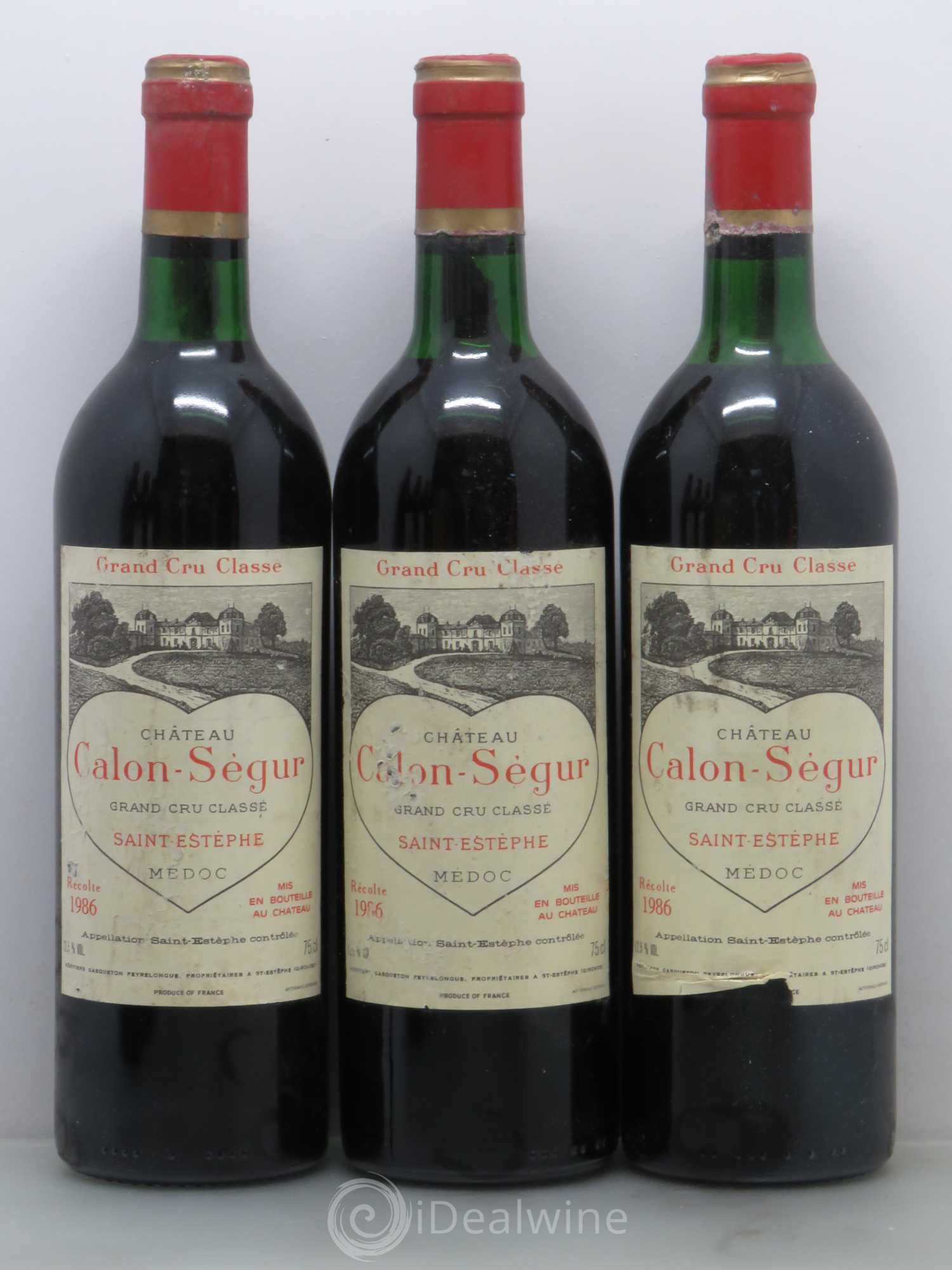 Château Calon Ségur 3ème Grand Cru Classé 1986 - Lot de 6 bouteilles - 1