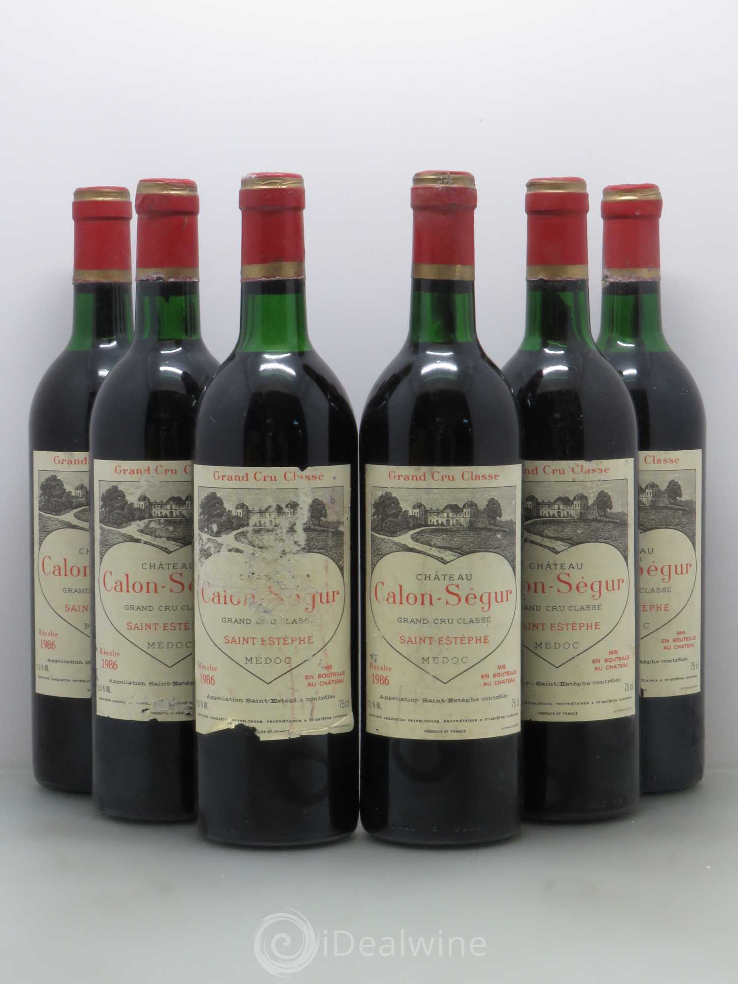Château Calon Ségur 3ème Grand Cru Classé 1986 - Lot de 6 bouteilles - 0