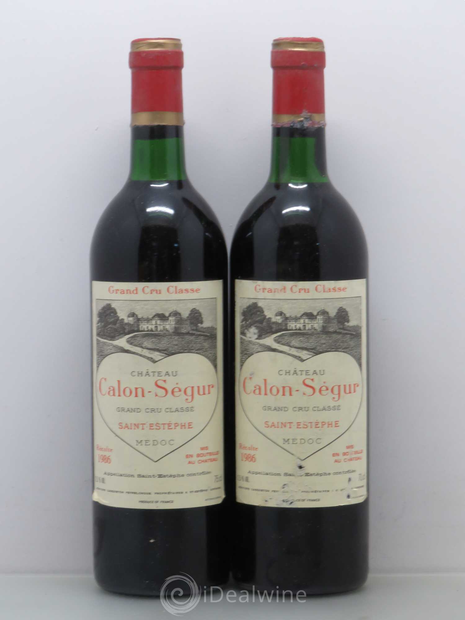 Château Calon Ségur 3ème Grand Cru Classé 1986 - Lot de 2 bouteilles - 0