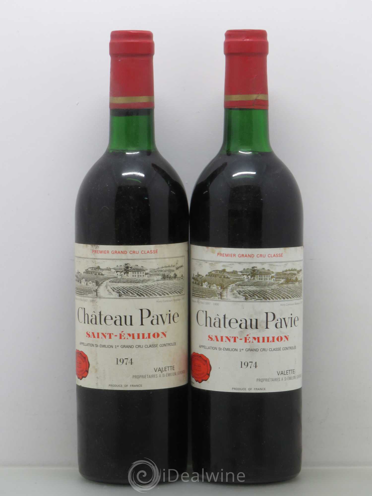 Château Pavie 1er Grand Cru Classé A 1974 - Lot de 2 bouteilles - 0