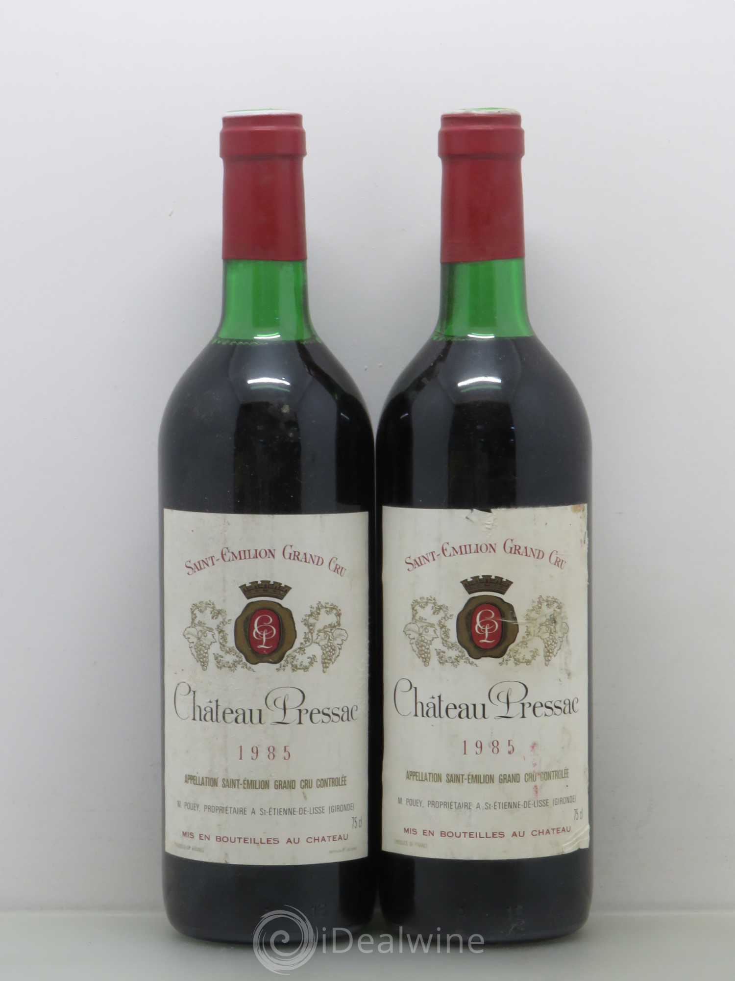Château de Pressac Grand Cru Classé 1985 - Lot de 2 bouteilles - 0