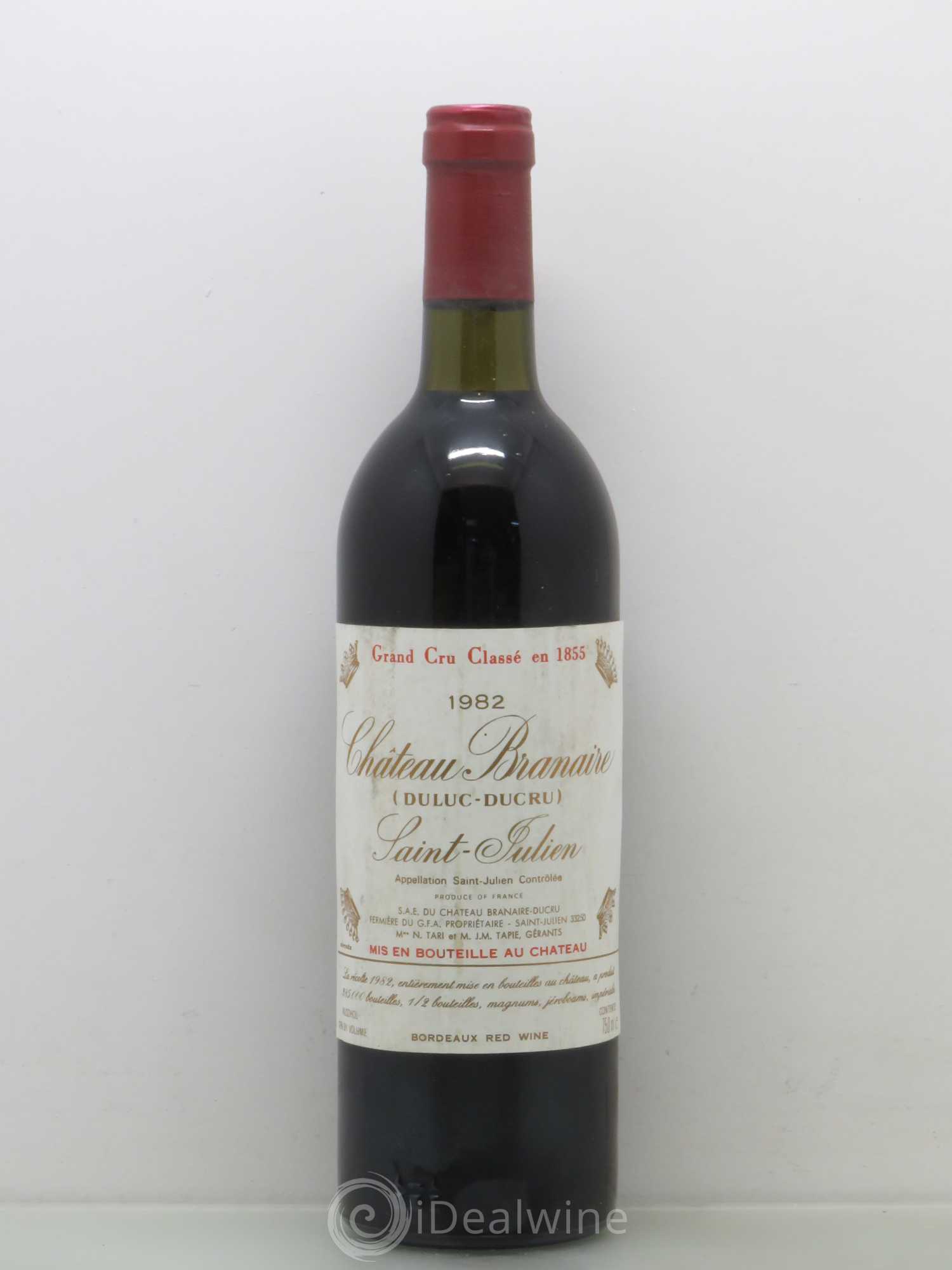Château Branaire Ducru 4ème Grand Cru Classé 1982 - Lot de 1 bouteille - 0
