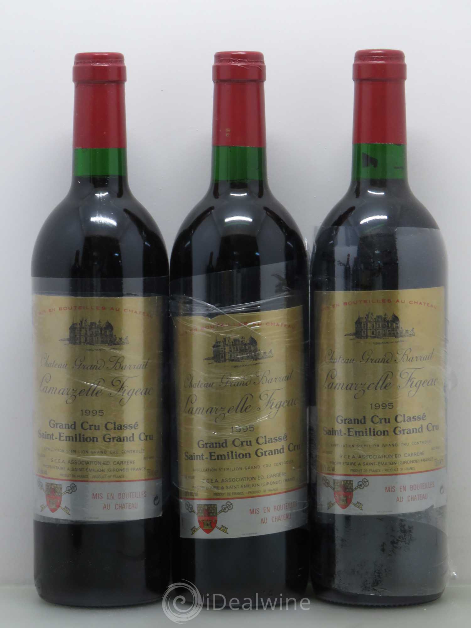 Château Grand Barrail Lamarzelle Figeac Grand Cru Classé 1995 - Lot de 6 bouteilles - 1