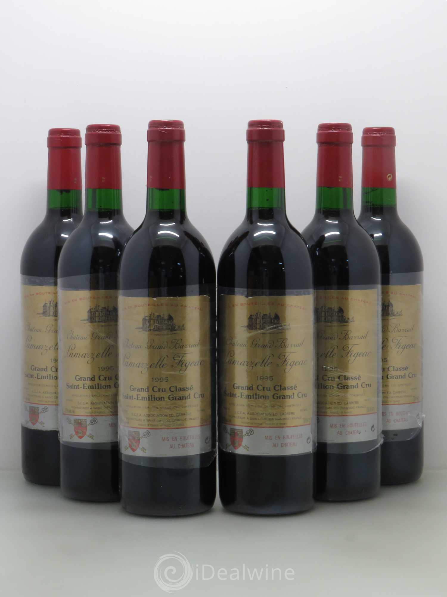 Château Grand Barrail Lamarzelle Figeac Grand Cru Classé 1995 - Lot de 6 bouteilles - 0