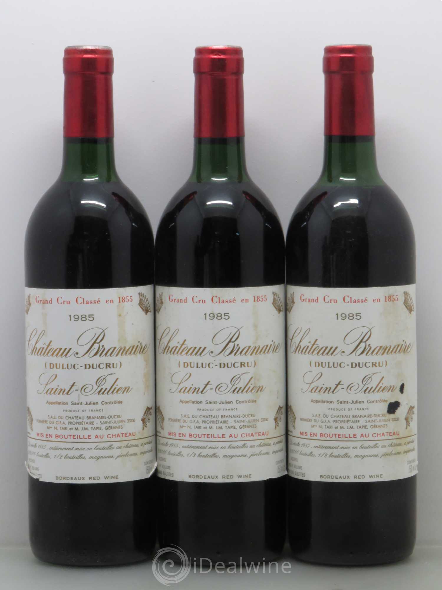 Château Branaire Ducru 4ème Grand Cru Classé 1985 - Lot de 6 bouteilles - 1