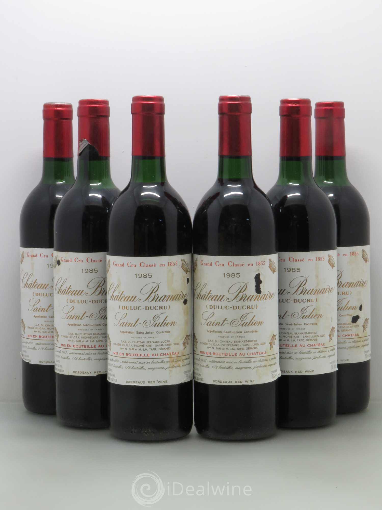 Château Branaire Ducru 4ème Grand Cru Classé 1985 - Lot de 6 bouteilles - 0