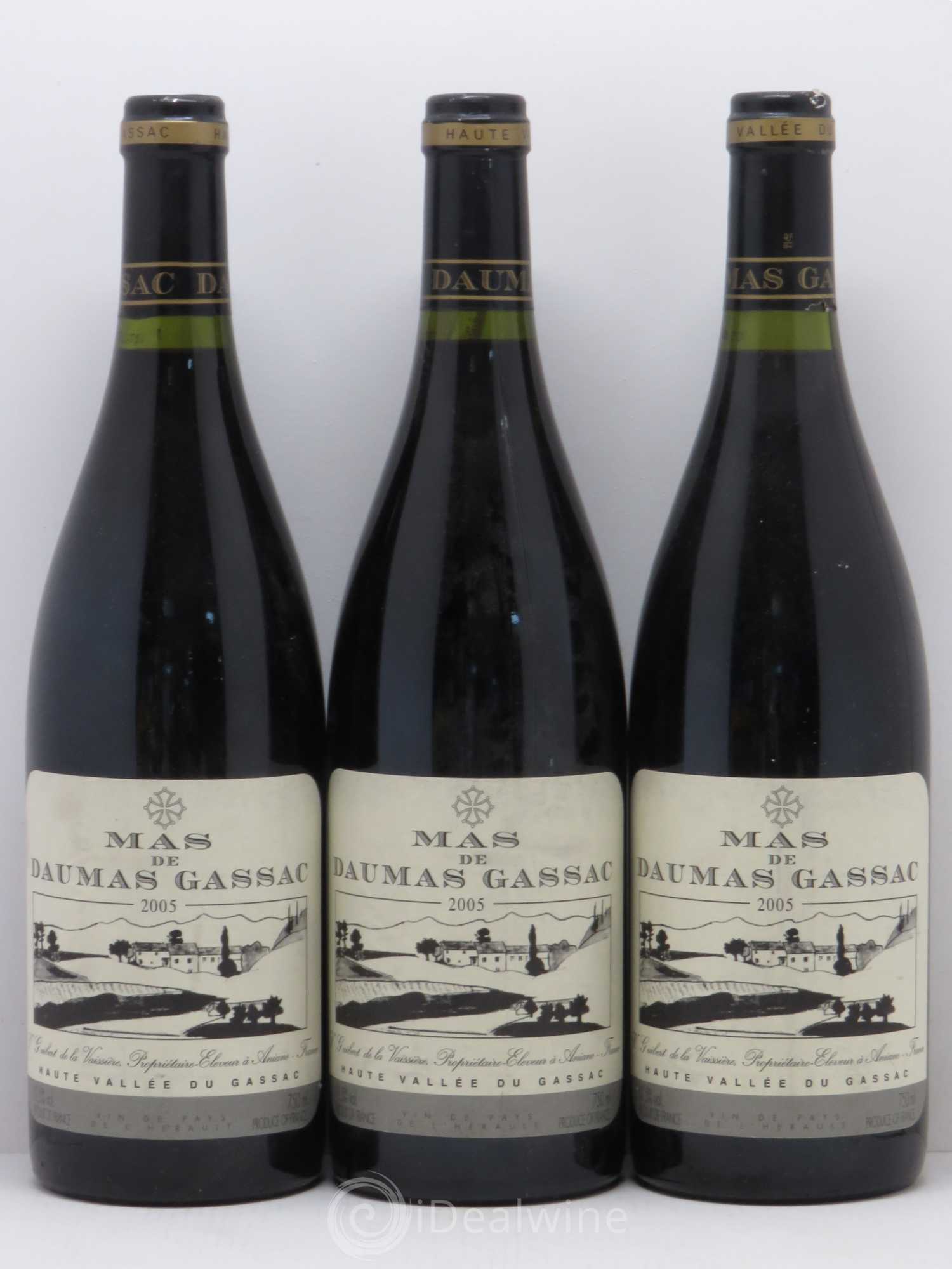 Saint-Guilhem-le-Désert - Cité d'Aniane Mas Daumas Gassac Famille Guibert de La Vaissière (sans prix de réserve) 2005 - Lot de 6 bouteilles - 1