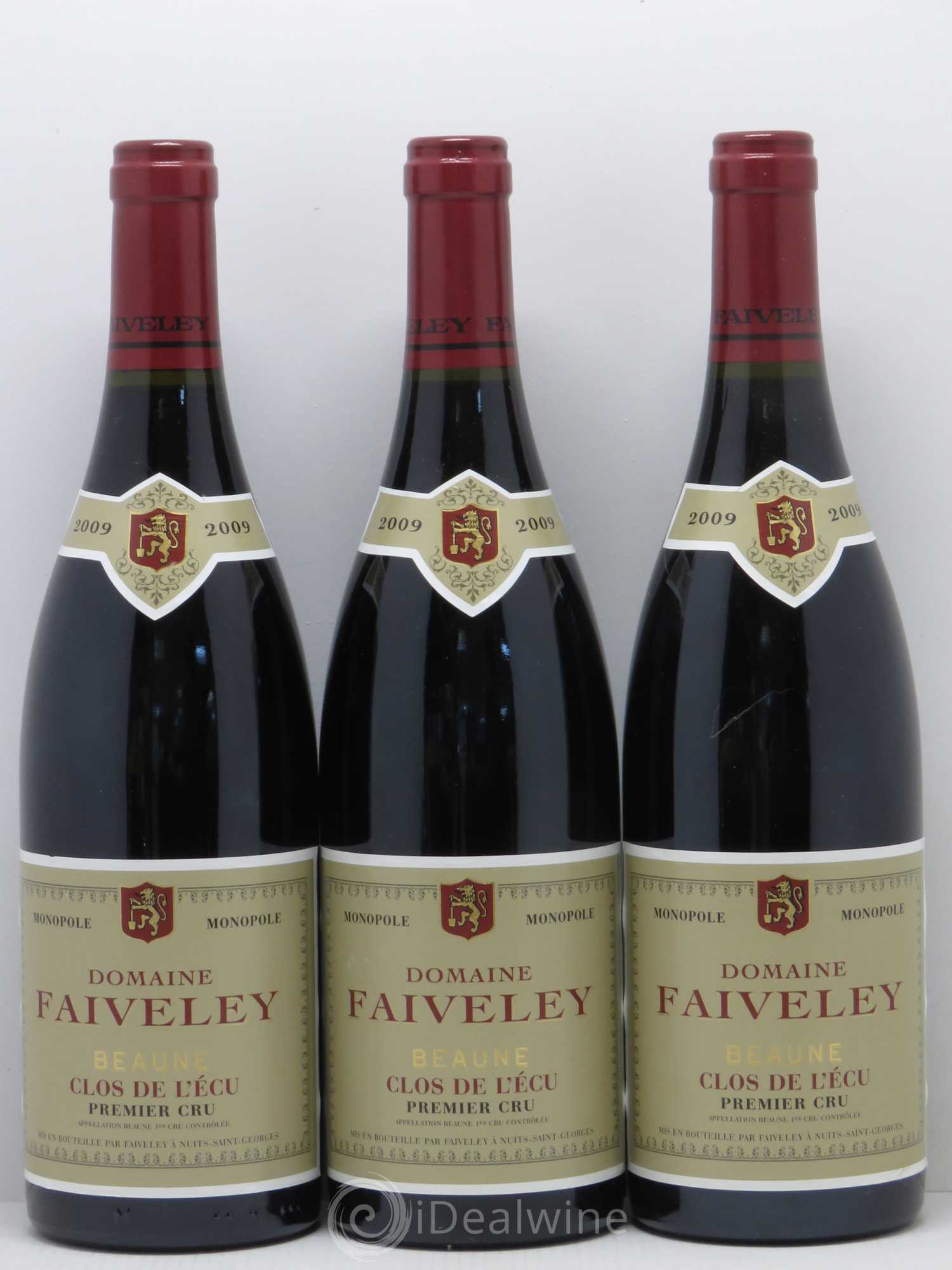 Beaune 1er Cru Clos de l'Ecu Faiveley 2009 - Lot de 3 bouteilles - 0