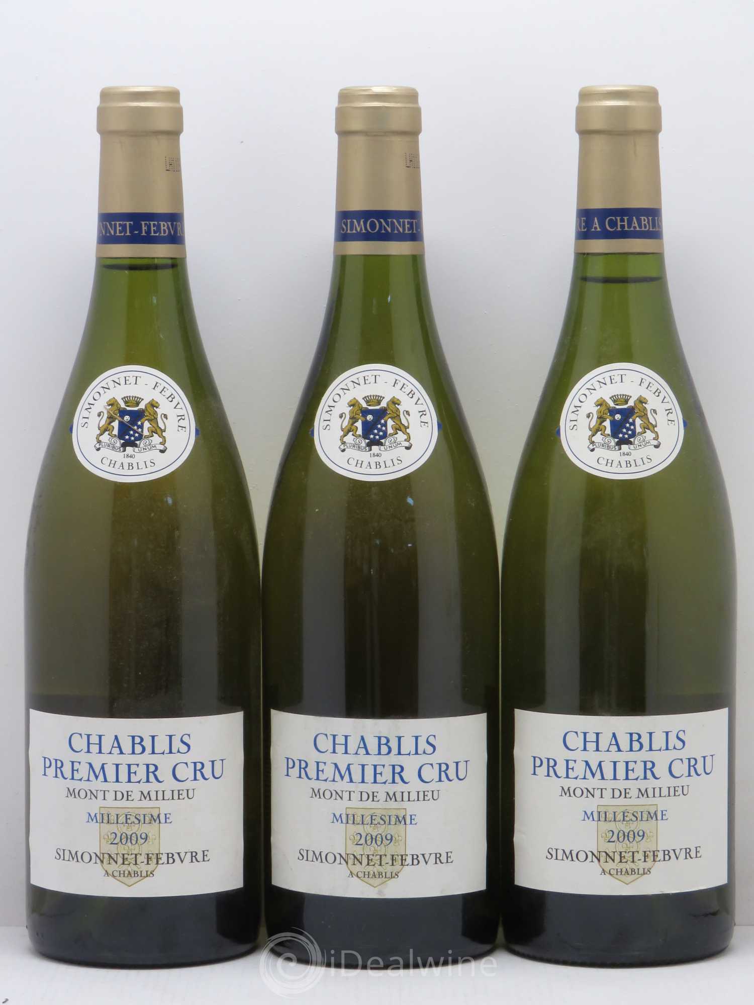 Chablis 1er Cru Mont de Milieu Simonnet-Febvre 2009 - Posten von 6 Flaschen - 1