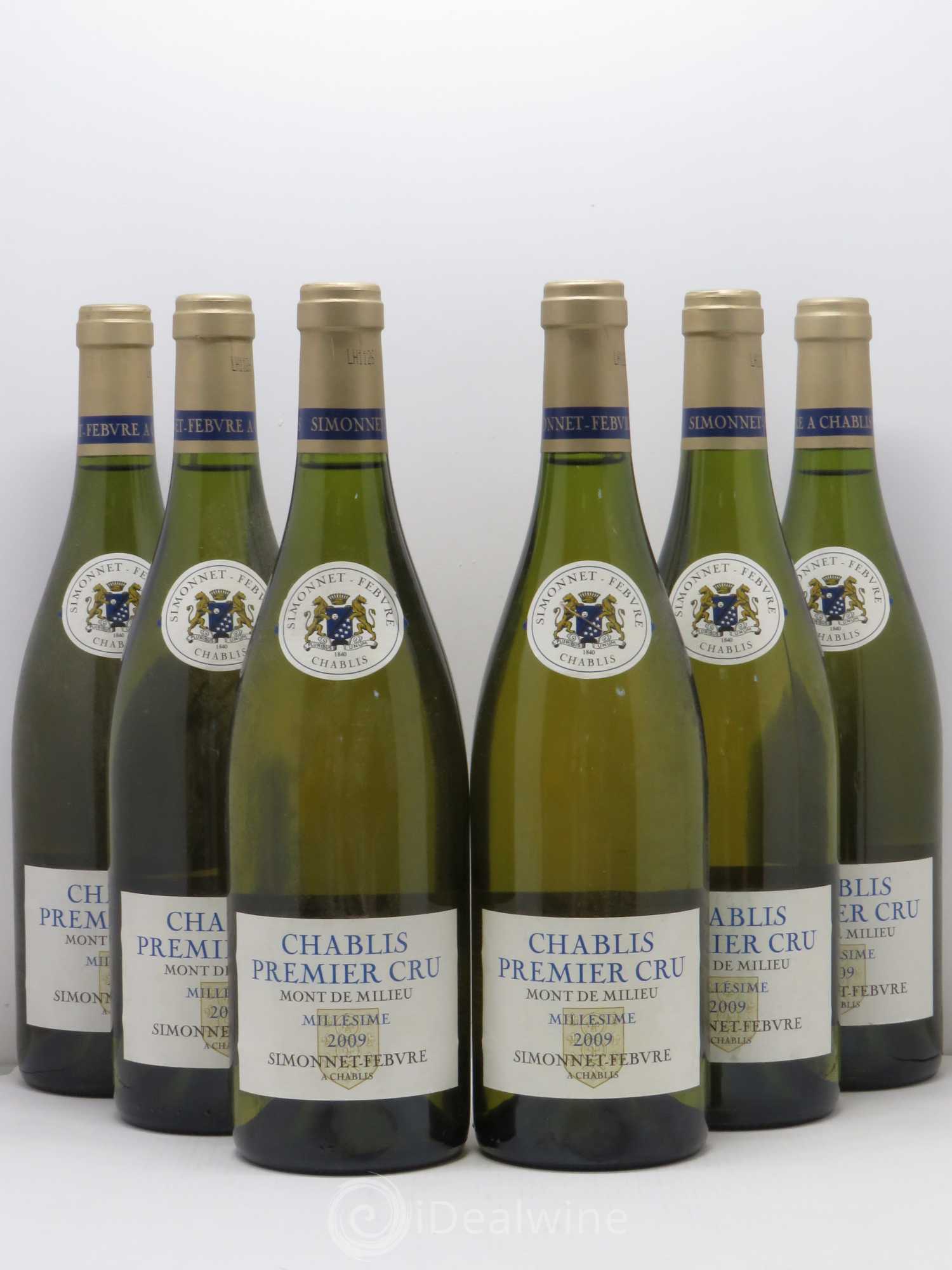 Chablis 1er Cru Mont de Milieu Simonnet-Febvre 2009 - Posten von 6 Flaschen - 0