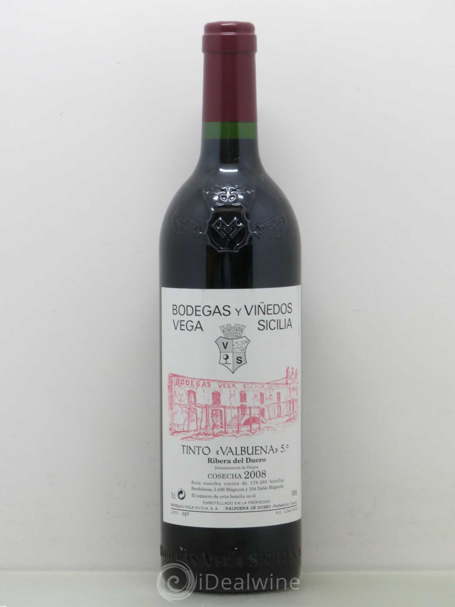Ribera Del Duero DO Vega Sicilia Valbuena 5 ano Famille Alvarez 2008 - Lot de 1 bouteille - 0