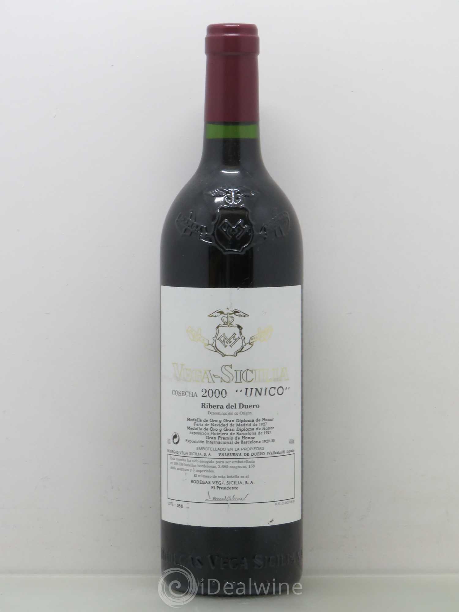 Ribera Del Duero DO Vega Sicilia Unico Famille Alvarez 2000 - Lot de 1 bouteille - 0