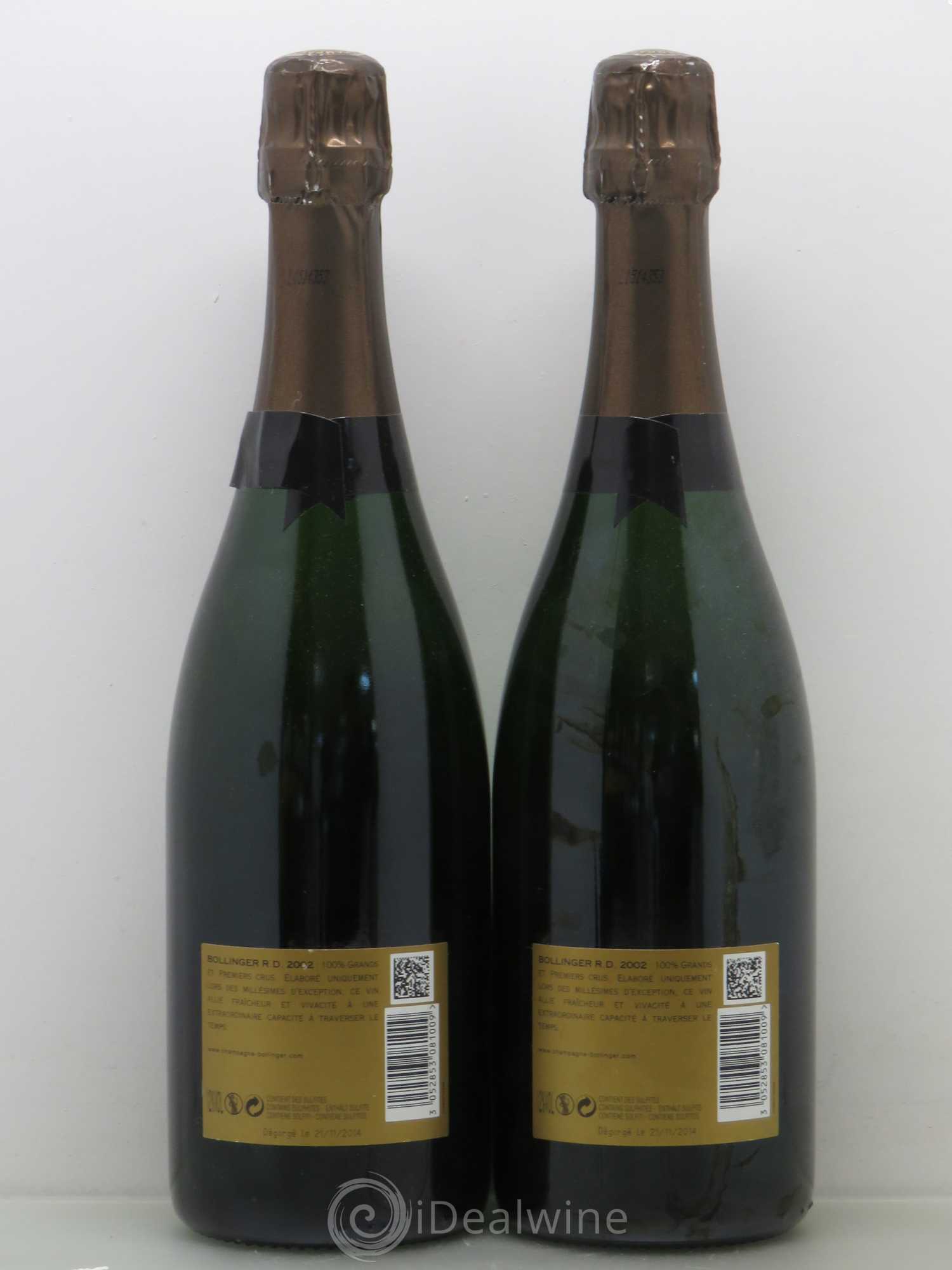 R.D. Extra-Brut Bollinger 2002 - Lot de 2 bouteilles - 1
