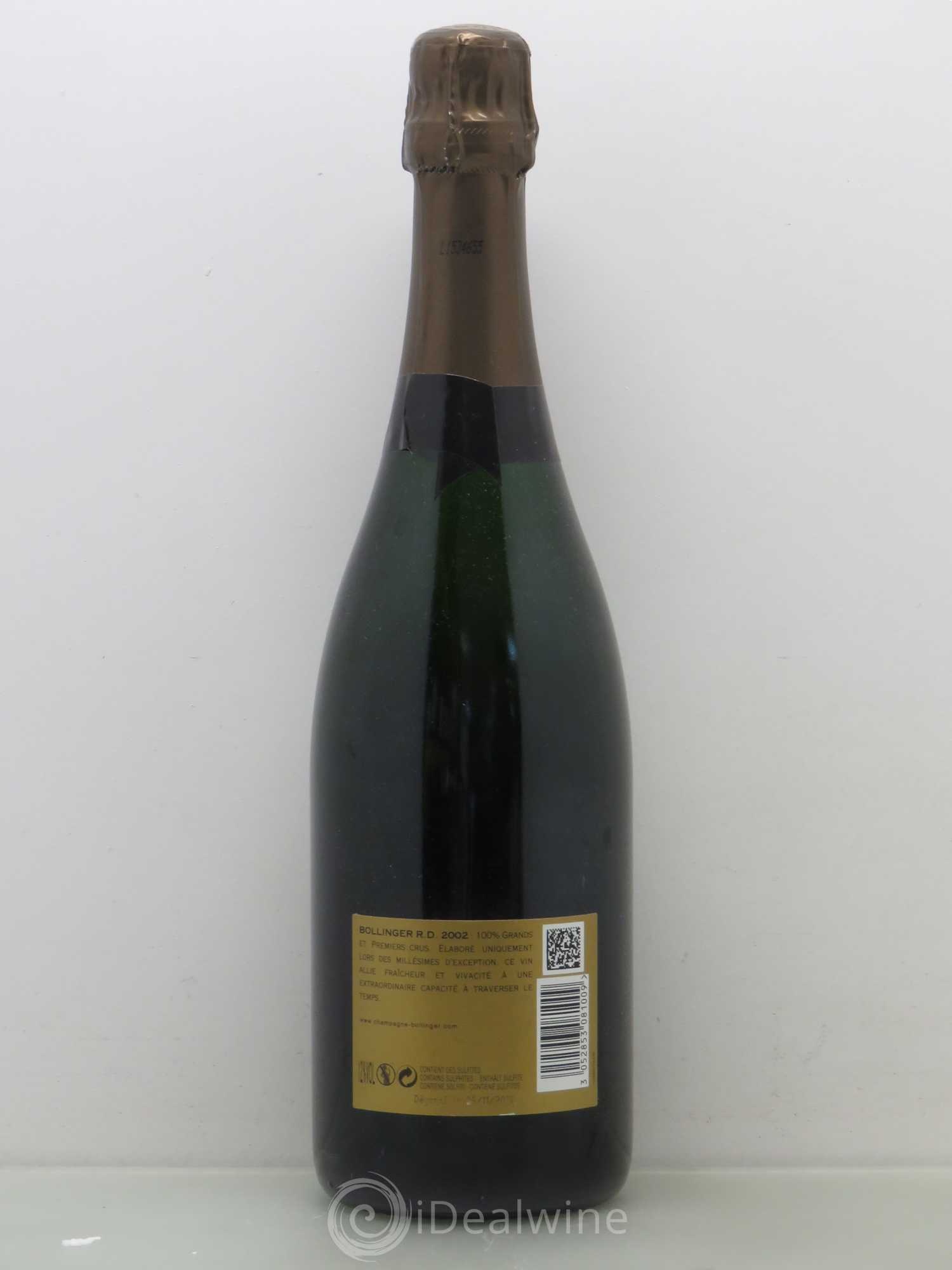 R.D. Extra-Brut Bollinger 2002 - Lot de 1 bouteille - 1