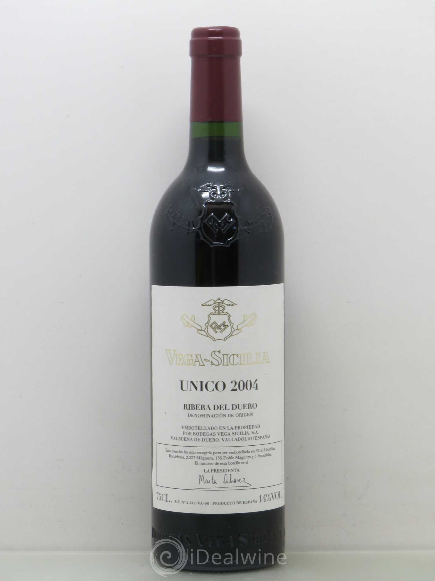 Ribera Del Duero DO Vega Sicilia Unico Famille Alvarez 2004 - Lot de 1 bouteille - 0