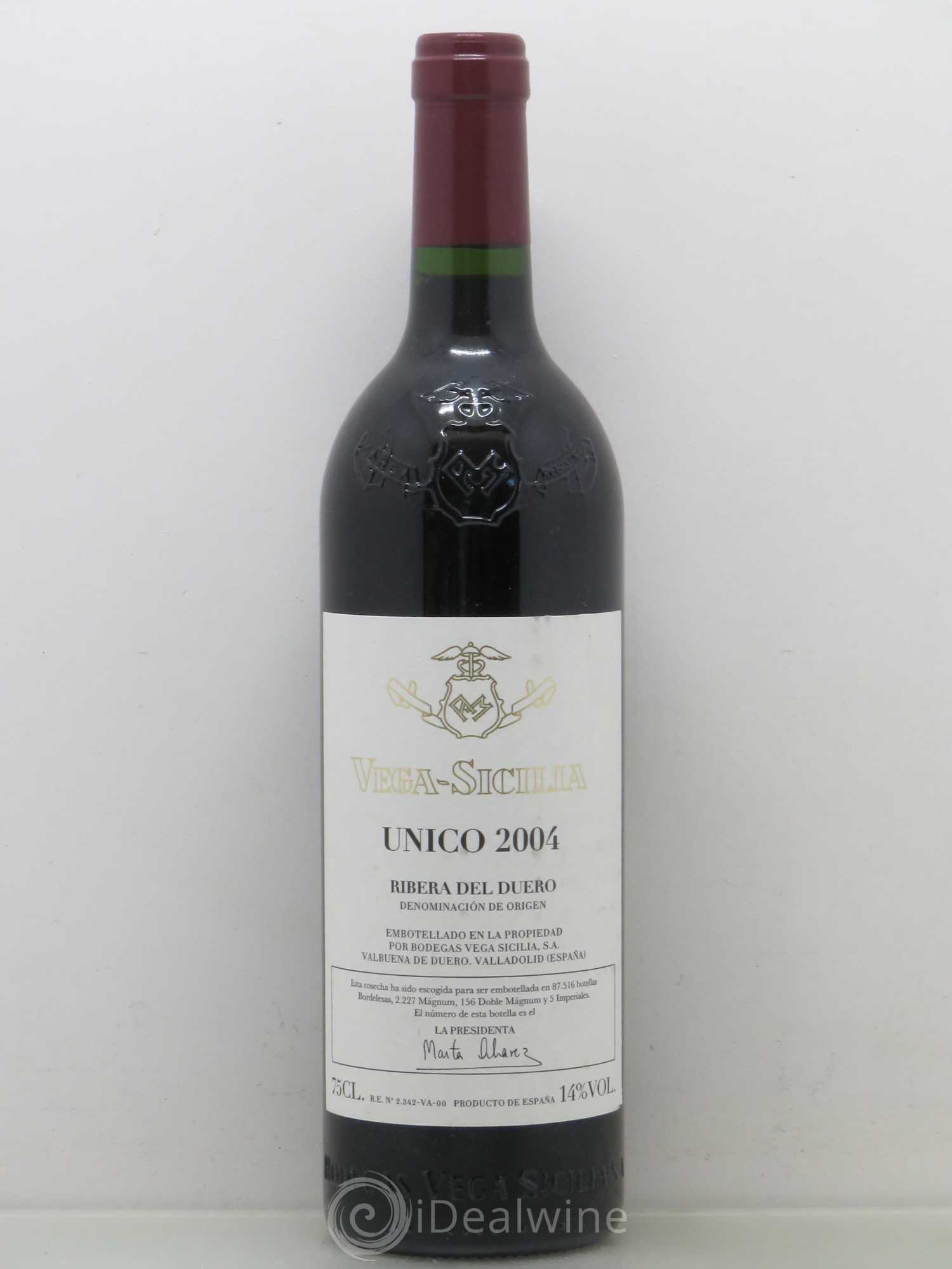 Ribera Del Duero DO Vega Sicilia Unico Famille Alvarez 2004 - Lot de 1 bouteille - 0