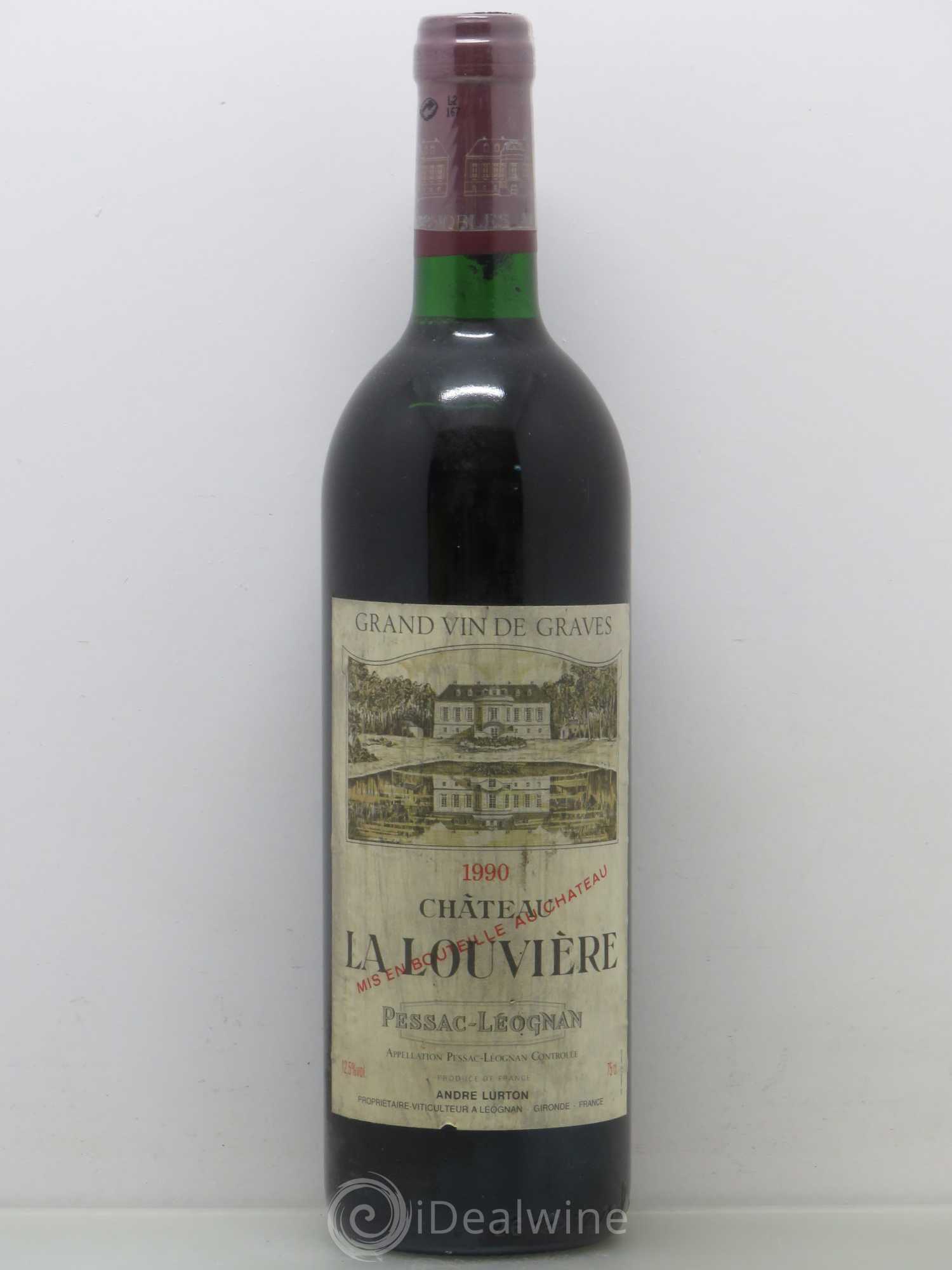Château la Louvière 1990 - Lot de 1 bouteille - 0