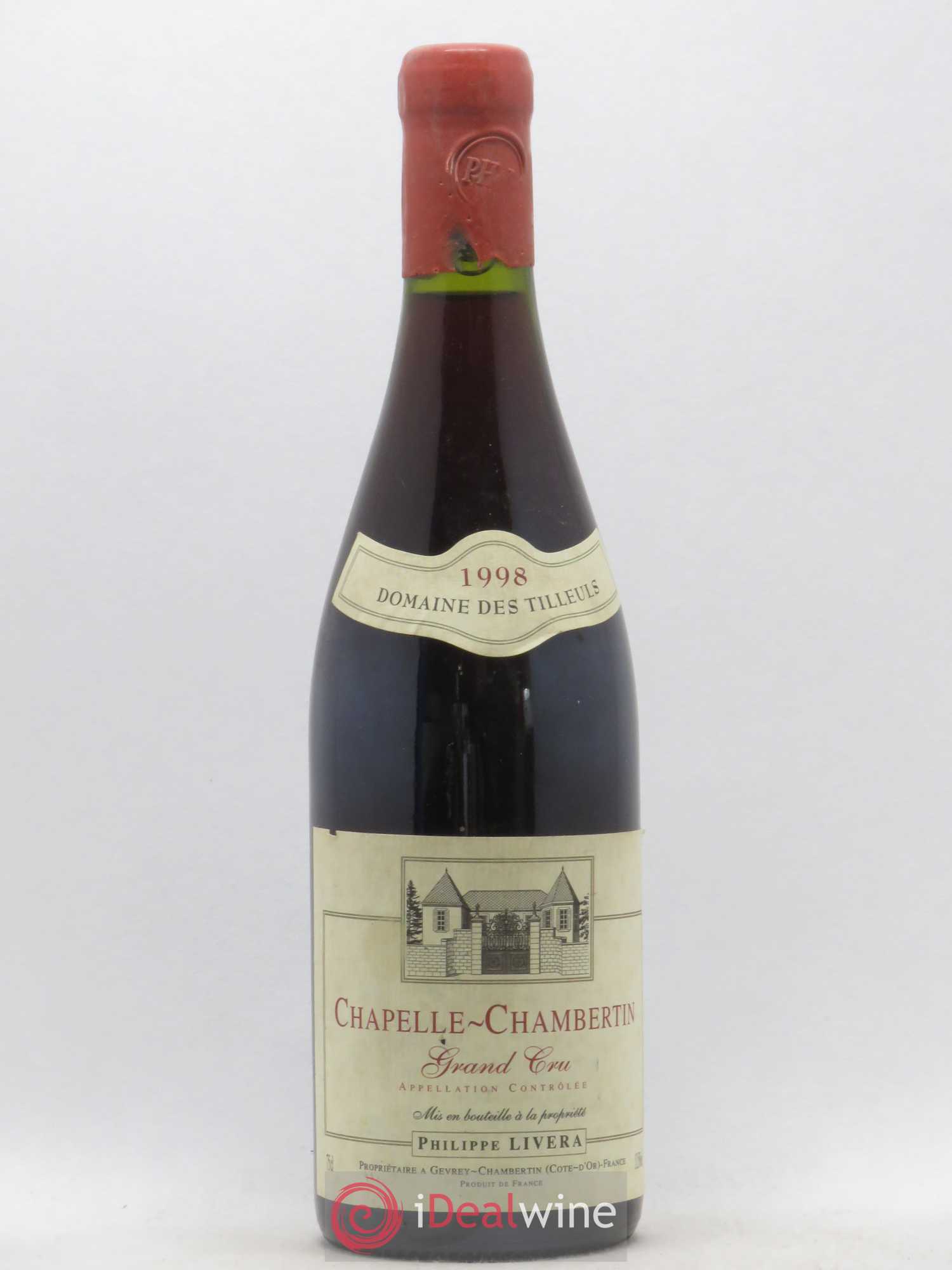 Chapelle-Chambertin Grand Cru Tilleuls (Domaine des) - Philippe Livera 1998 - Lot de 1 bouteille - 0