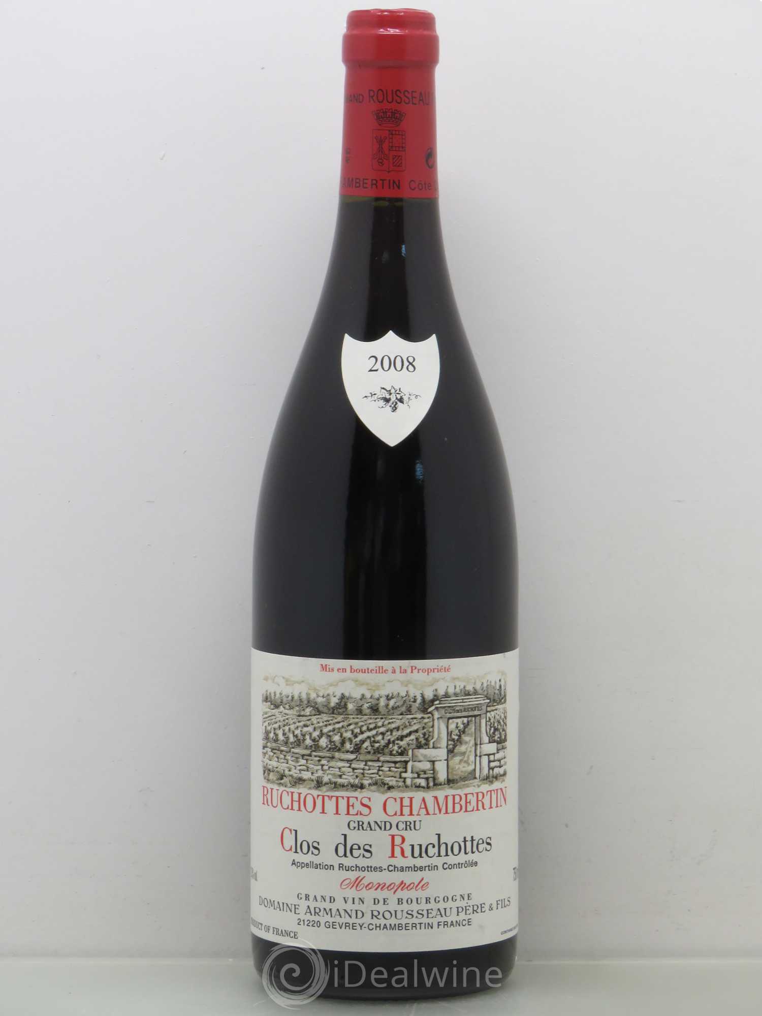 Ruchottes-Chambertin Grand Cru Clos des Ruchottes Armand Rousseau (Domaine) 2008 - Lot de 1 bouteille - 0
