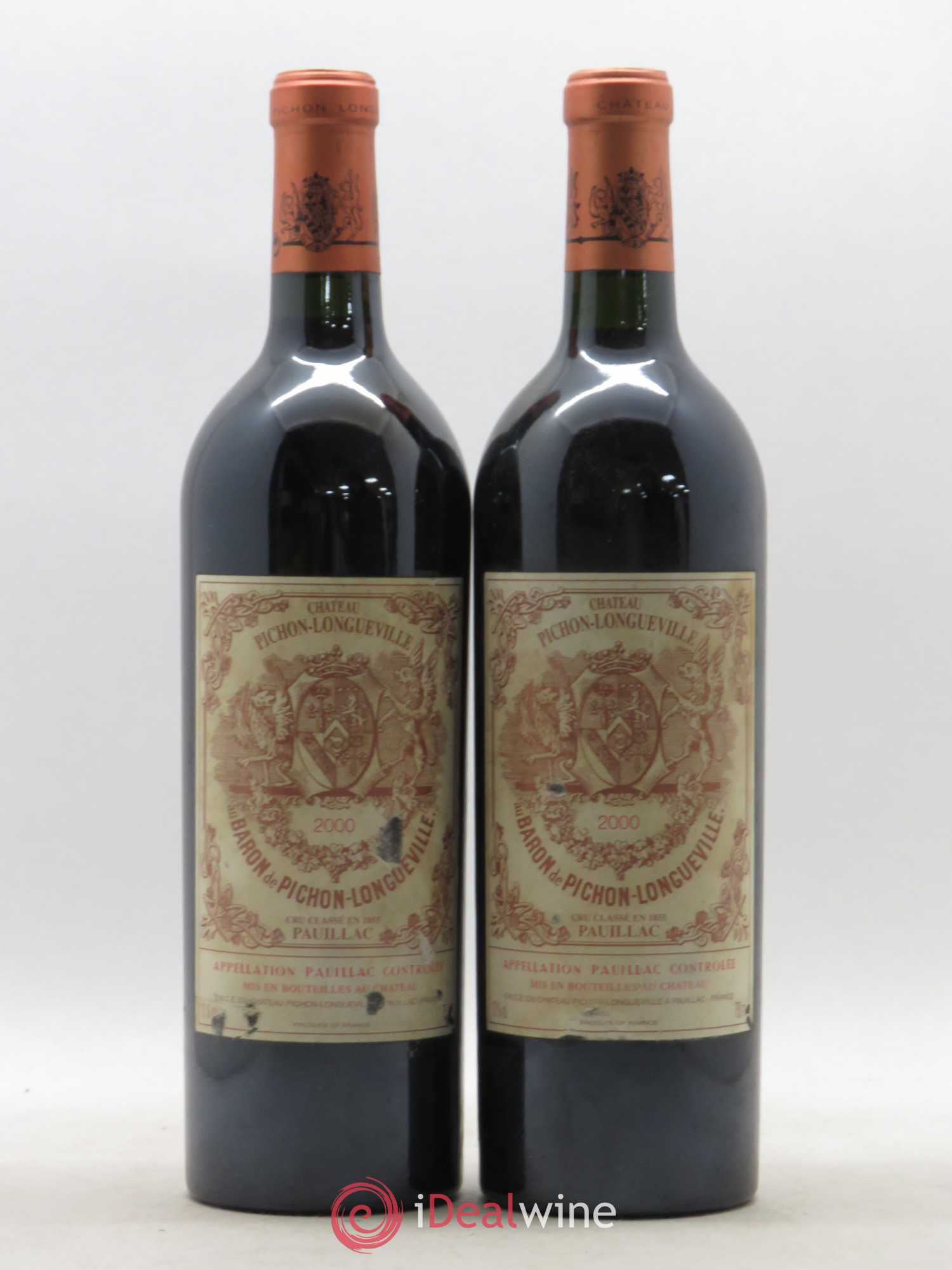 Pichon Longueville Baron 2ème Grand Cru Classé 2000 - Lot de 2 bouteilles - 0