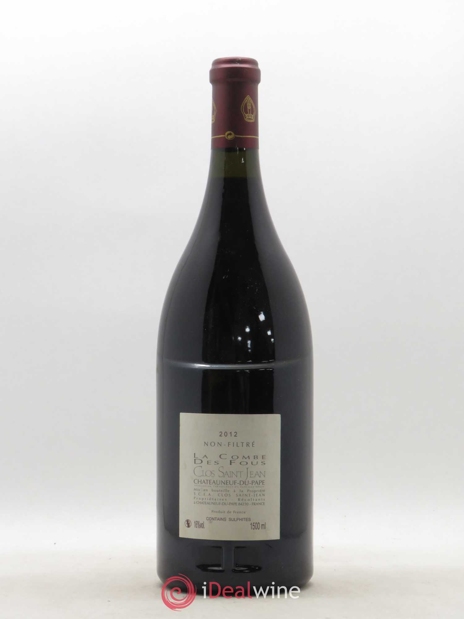Châteauneuf-du-Pape Clos Saint-Jean La Combe des Fous Pascal et Vincent Maurel 2012 - Lot de 1 magnum - 1