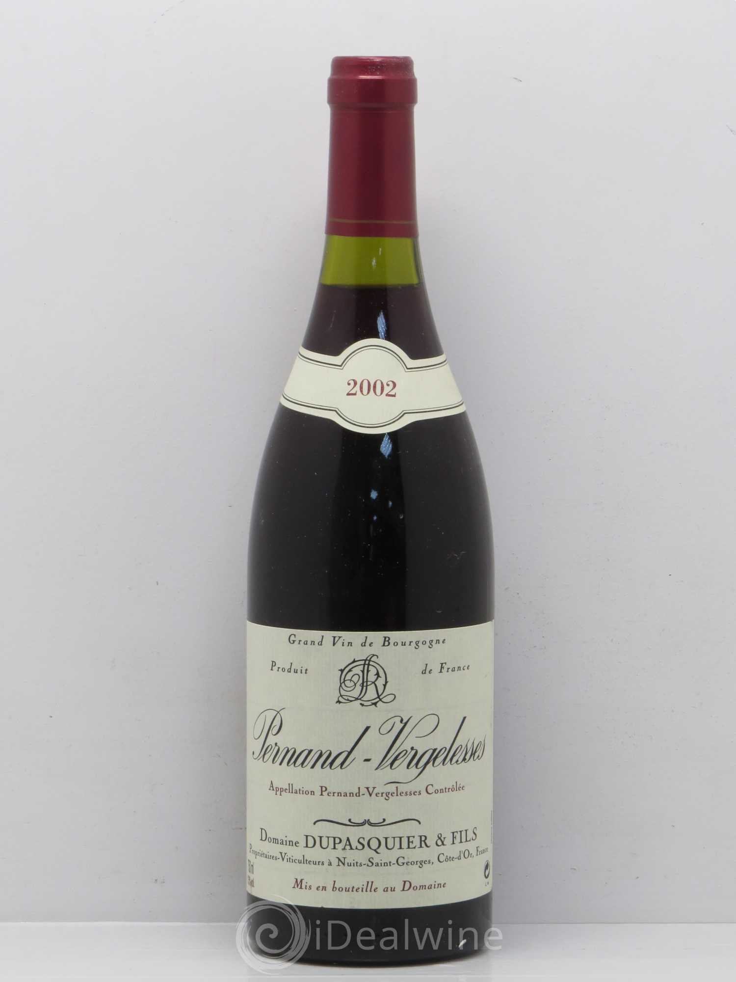 Pernand-Vergelesses Domaine Dupasquier 2002 - Lot de 1 bouteille - 0