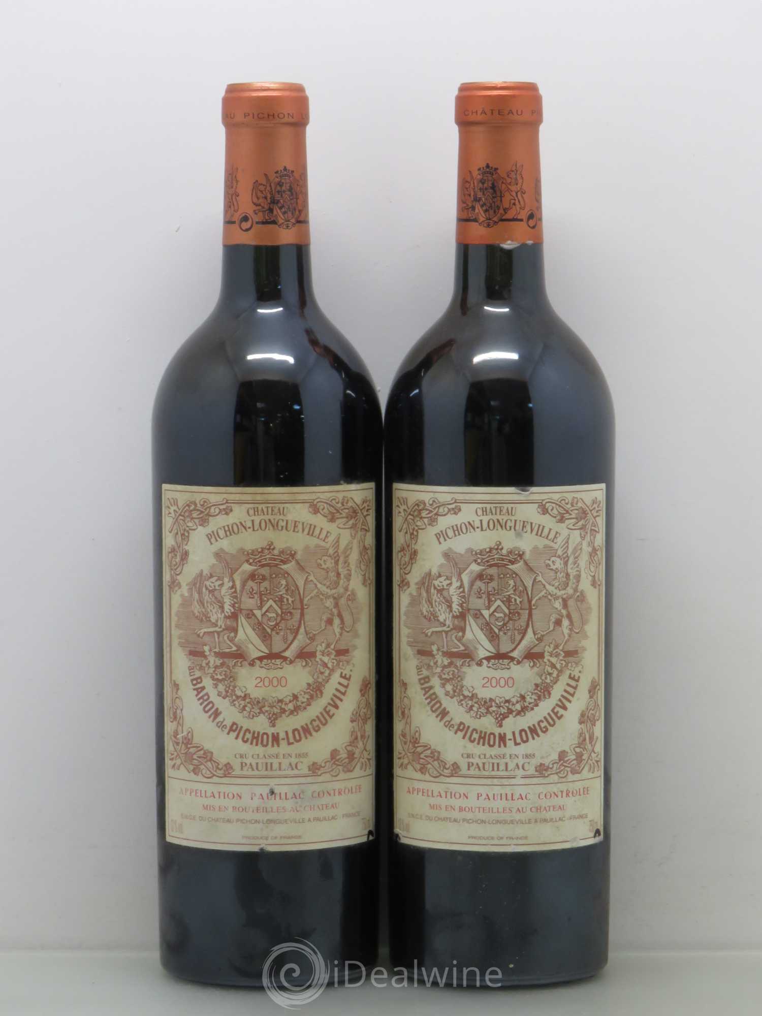 Pichon Longueville Baron 2ème Grand Cru Classé 2000 - Lot de 2 bouteilles - 0
