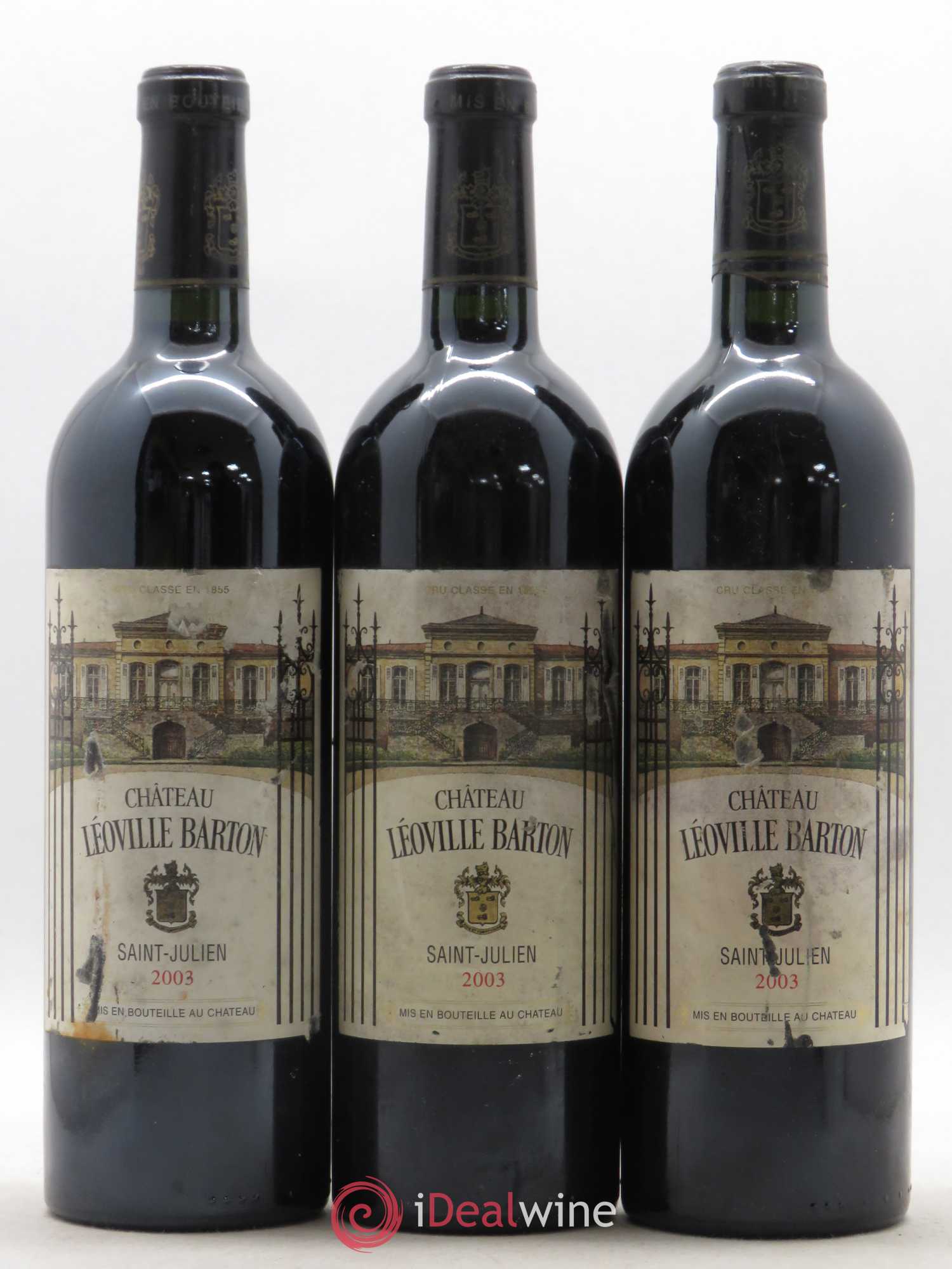 Château Léoville Barton 2ème Grand Cru Classé 2003 - Lot de 3 bouteilles - 0