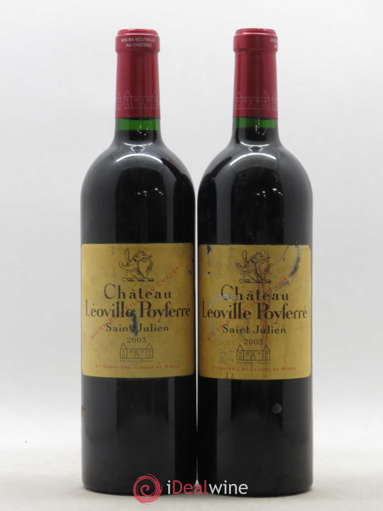 Château Léoville Poyferré 2ème Grand Cru Classé 2003 - Lot de 2 bouteilles - 0