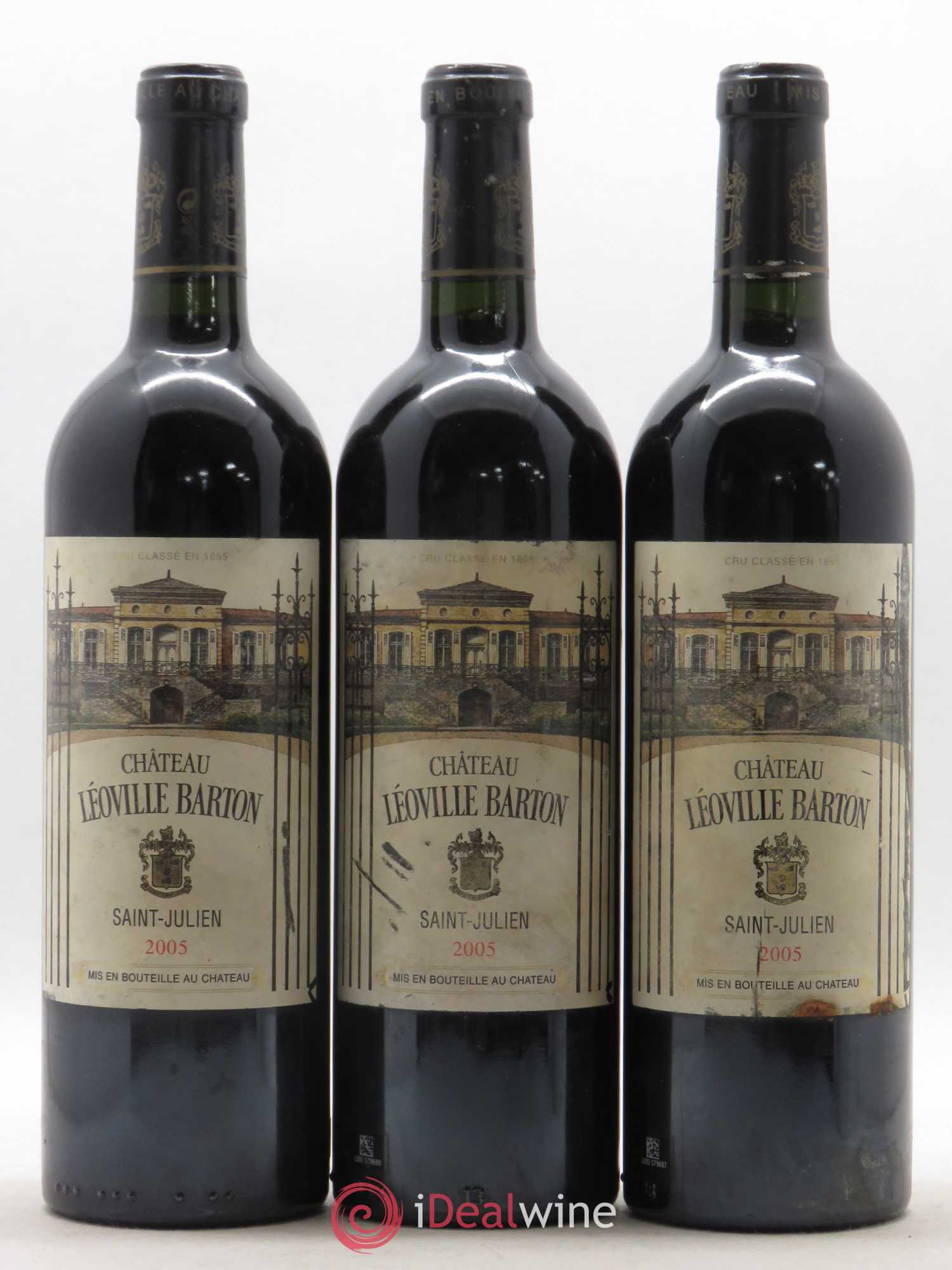 Château Léoville Barton 2ème Grand Cru Classé 2005 - Lot de 3 bouteilles - 0
